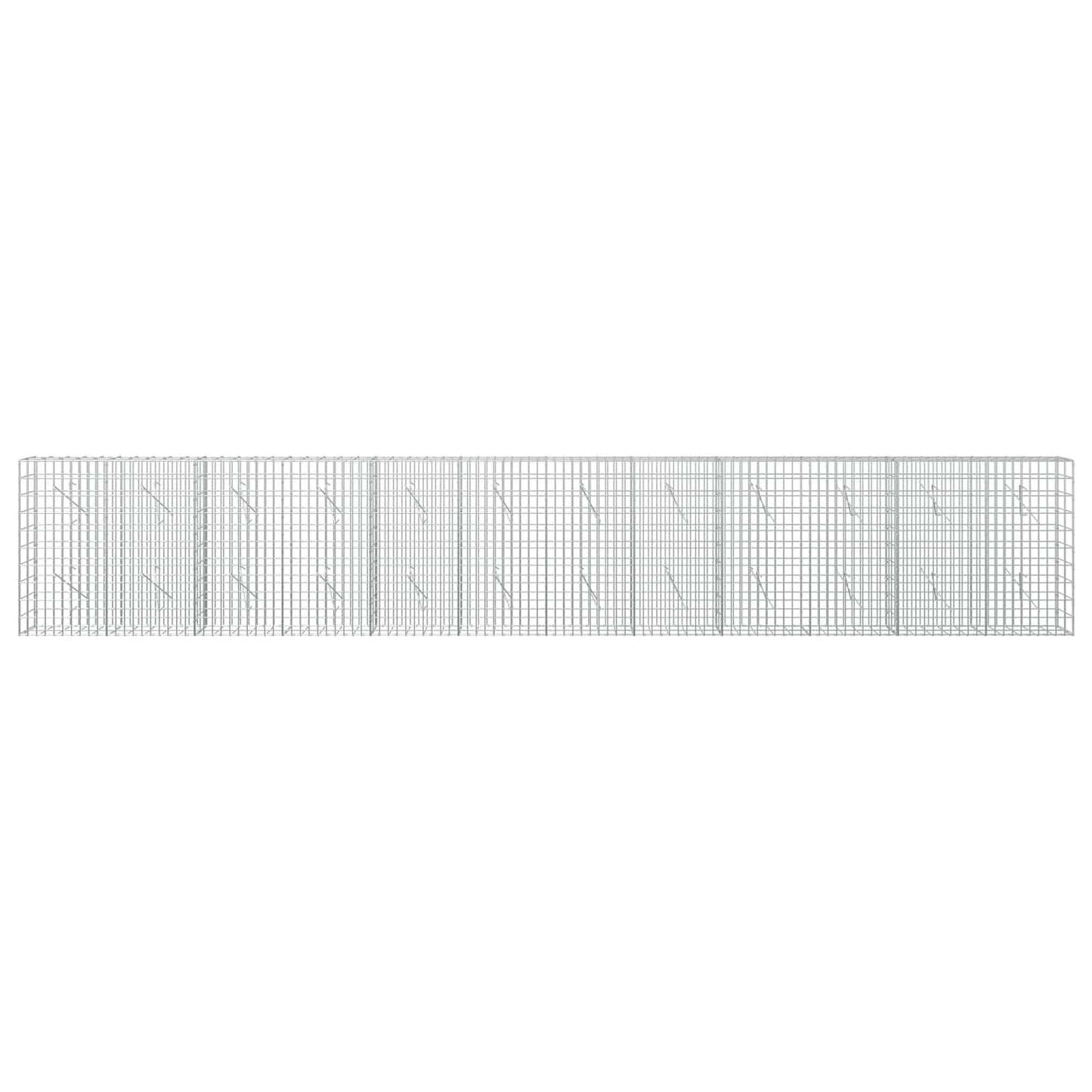 vidaXL Γκαμπιόν με σύρμα 5 mm και πλέγμα 5x10 cm 600x10x100 εκ