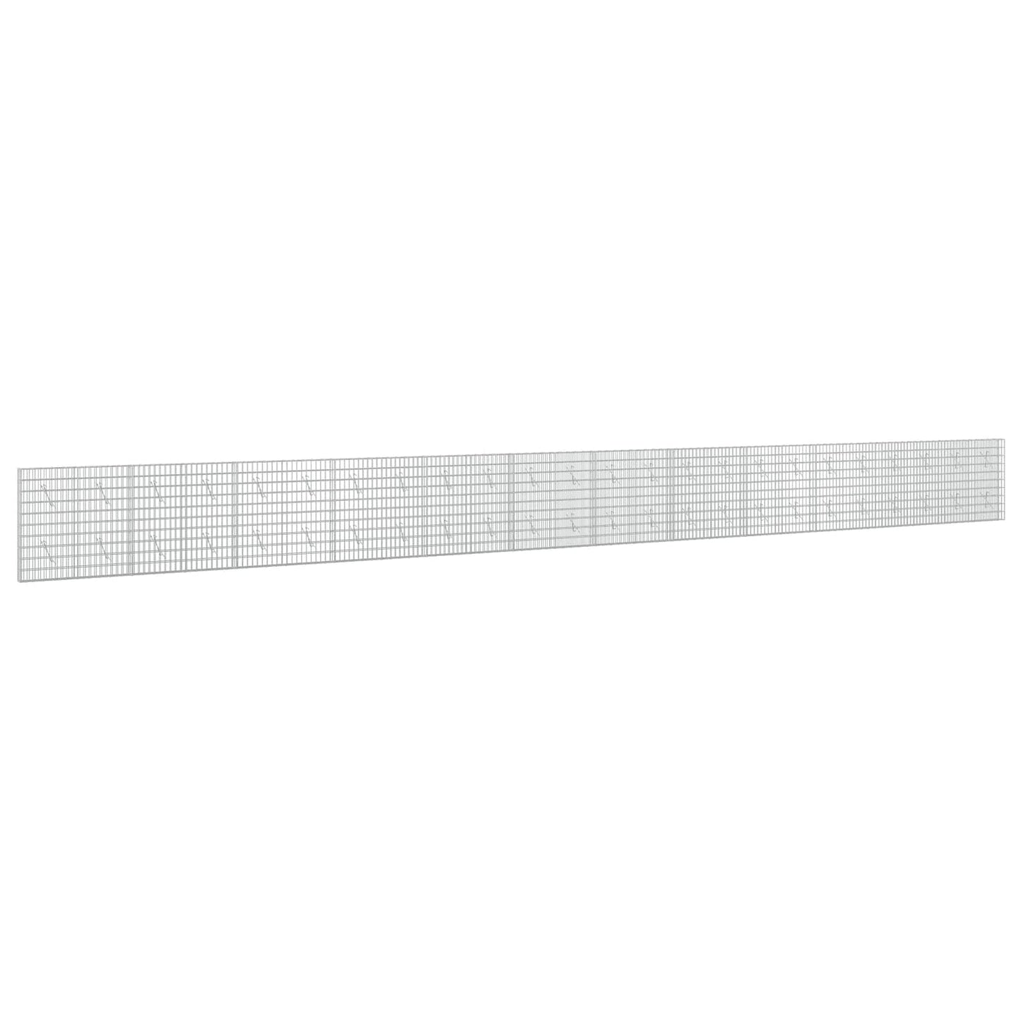 vidaXL Γκαμπιόν με σύρμα 5 mm και πλέγμα 5x10 cm 1200x10x100 εκ.
