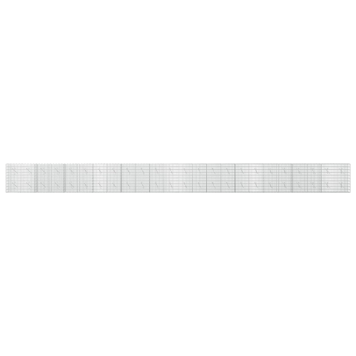 vidaXL Γκαμπιόν με σύρμα 5 mm και πλέγμα 5x10 cm 1200x10x100 εκ.