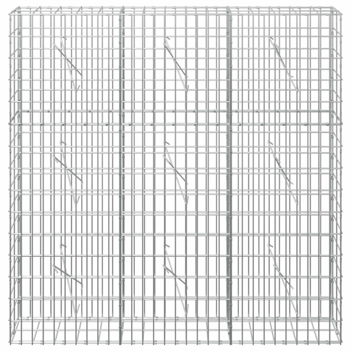 vidaXL Γκαμπιόν με σύρμα 5 mm και πλέγμα 5x10 cm 150x10x150 εκ