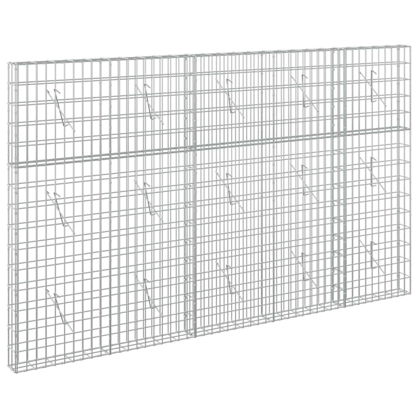 vidaXL Γκαμπιόν με σύρμα 5 mm και πλέγμα 5x10 cm 250x10x150 εκ