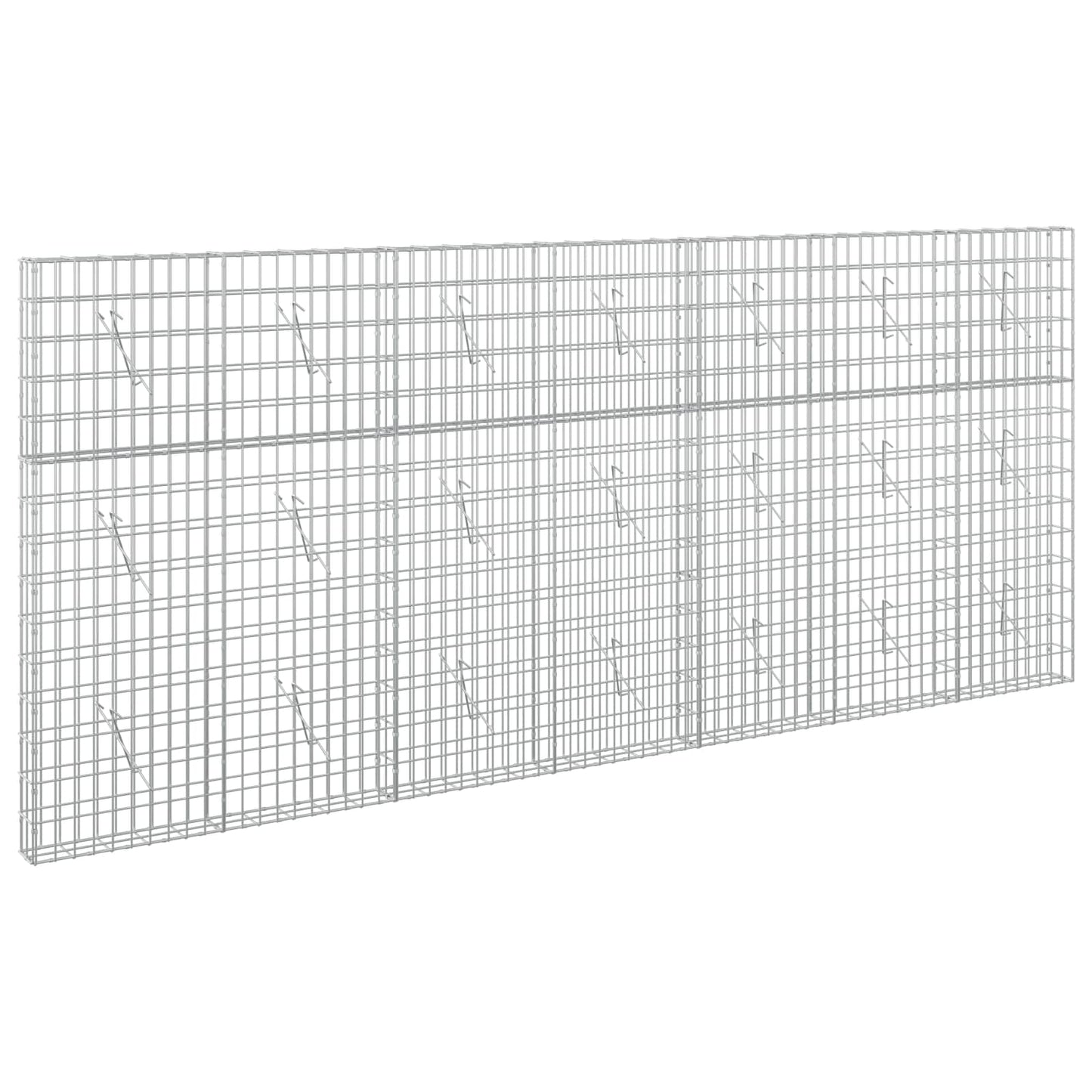 vidaXL Γκαμπιόν με σύρμα 5 mm και πλέγμα 5x10 cm 350x10x150 εκ