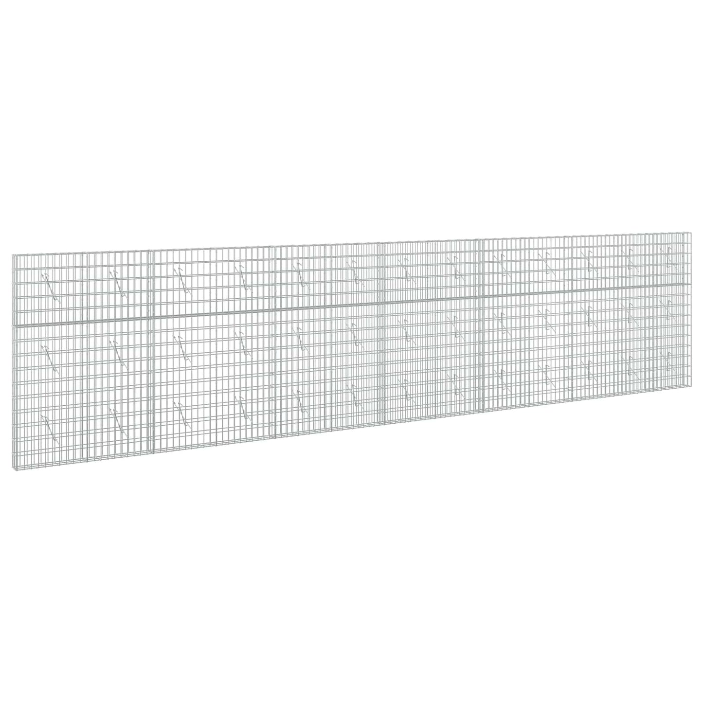 vidaXL Γκαμπιόν με σύρμα 5 mm και πλέγμα 5x10 cm 650x10x150 εκ