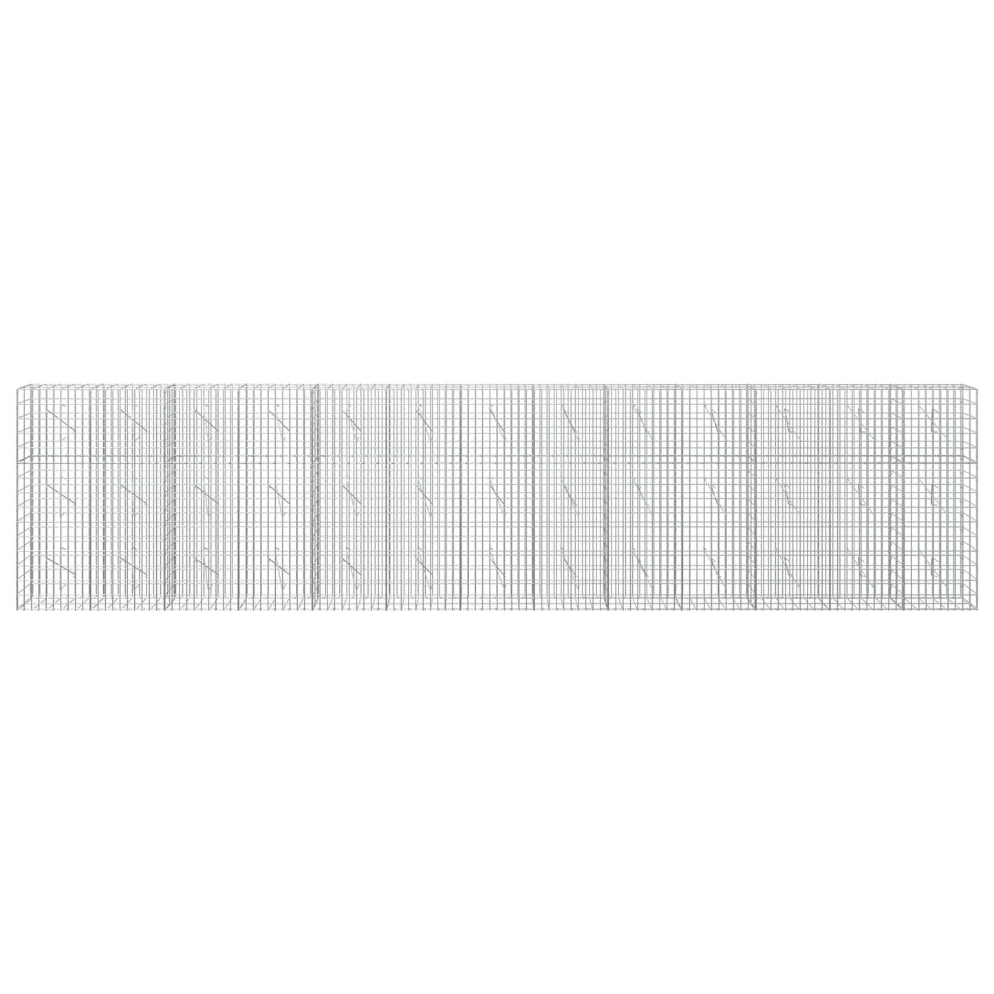 vidaXL Γκαμπιόν με σύρμα 5 mm και πλέγμα 5x10 cm 650x10x150 εκ