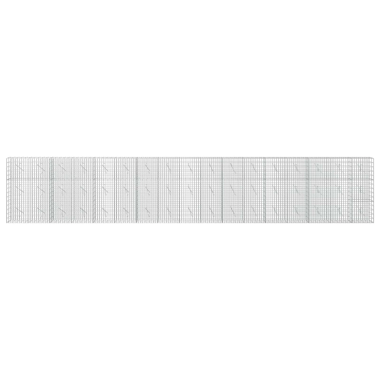 vidaXL Γκαμπιόν με σύρμα 5 mm και πλέγμα 5x10 cm 850x10x150 εκ