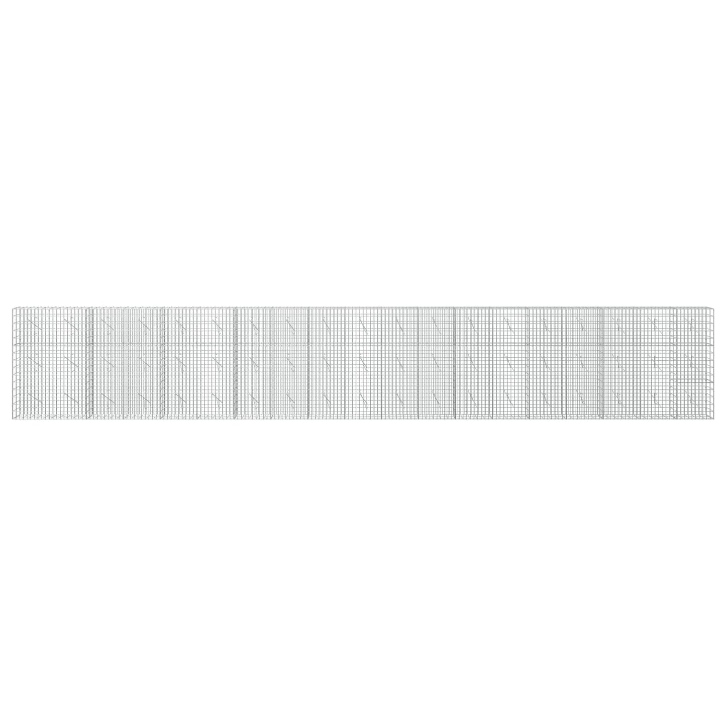 vidaXL Γκαμπιόν με σύρμα 5 mm και πλέγμα 5x10 cm 950x10x150 εκ