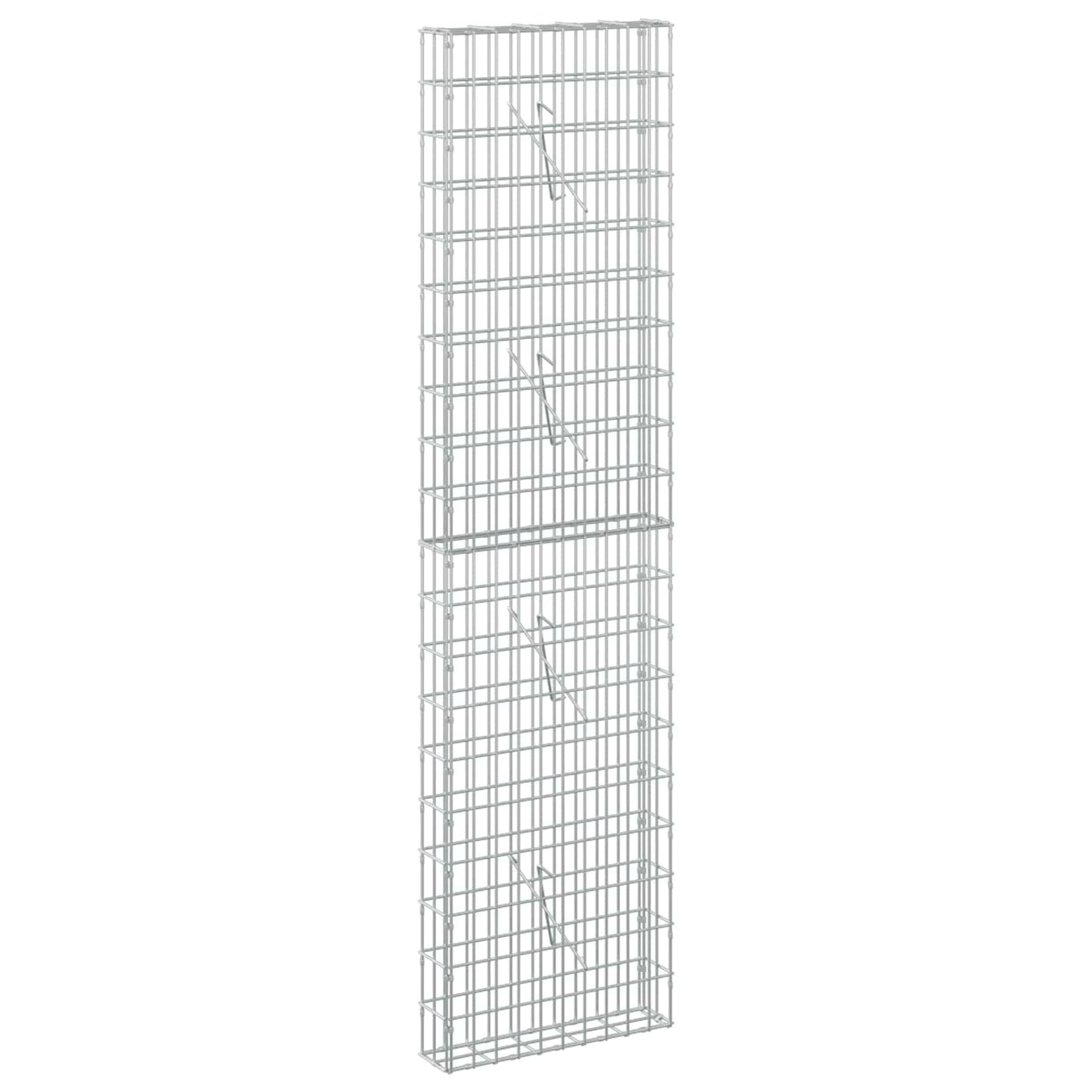 vidaXL Γκαμπιόν με σύρμα 5 mm και πλέγμα 5x10 cm 50x10x200 εκ