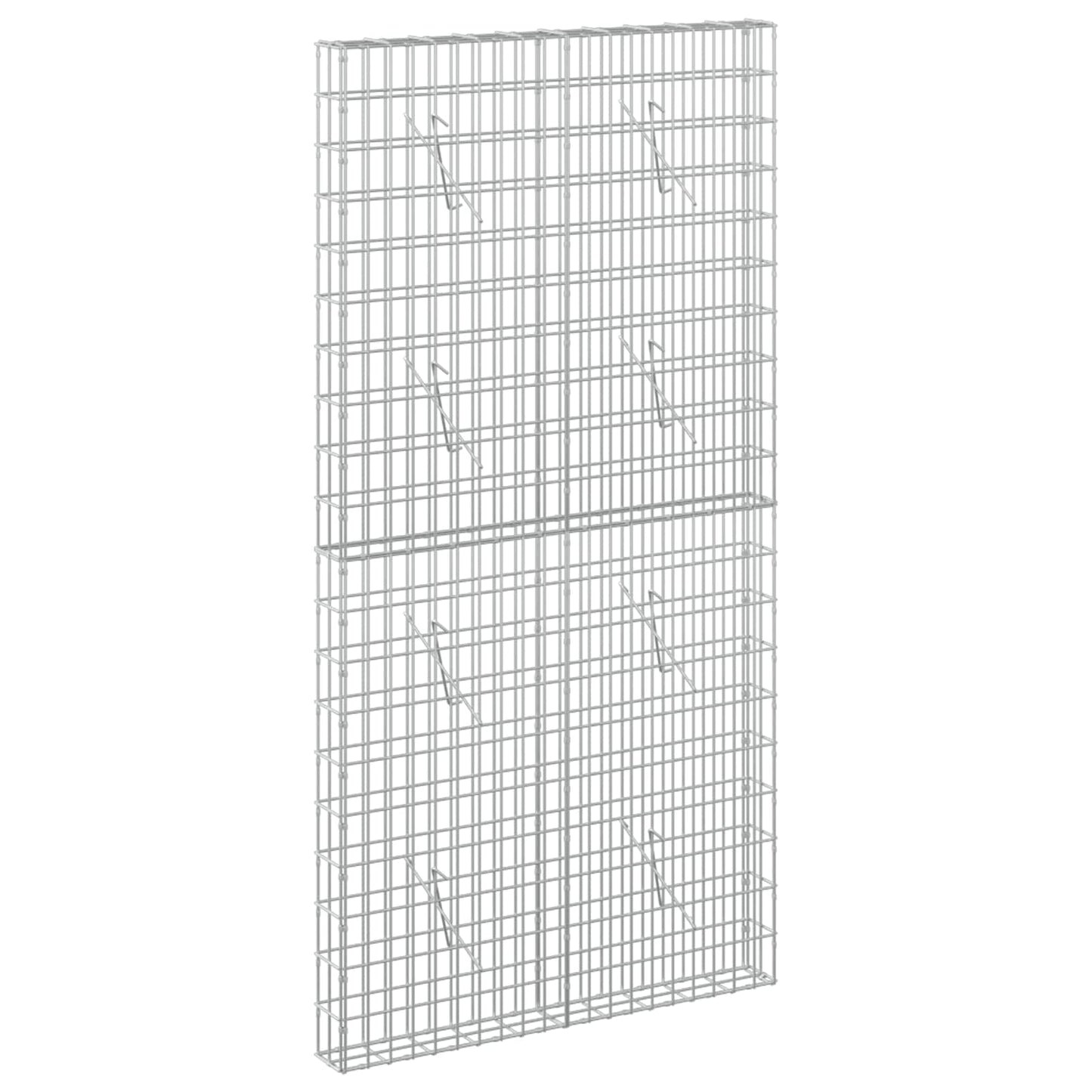 vidaXL Γκαμπιόν με σύρμα 5 mm και πλέγμα 5x10 cm 100x10x200 εκ