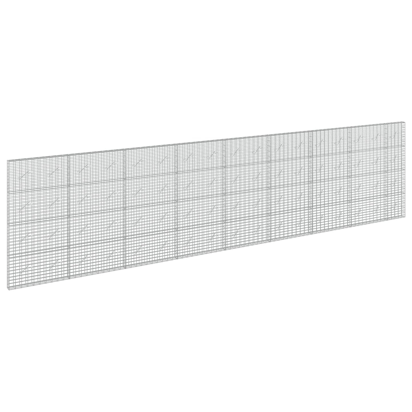 vidaXL Γκαμπιόν με σύρμα 5 mm και πλέγμα 5x10 cm 850x10x200 εκ