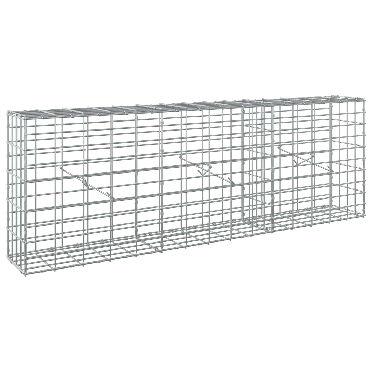 vidaXL Γκαμπιόν με σύρμα 5 mm και πλέγμα 5x10 cm 150x20x50 εκ