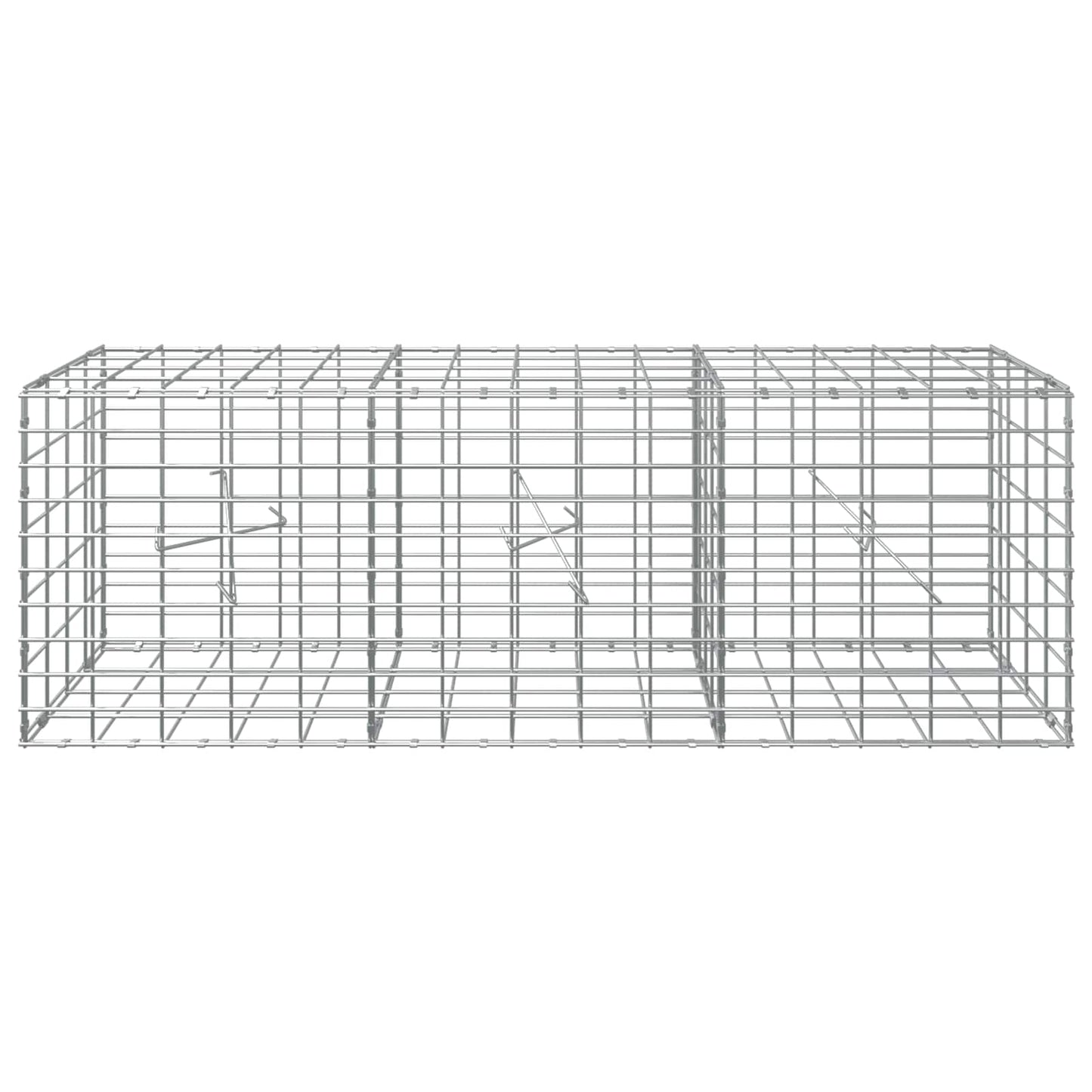 vidaXL Γκαμπιόν με σύρμα 5 mm και πλέγμα 5x10 cm 150x20x50 εκ