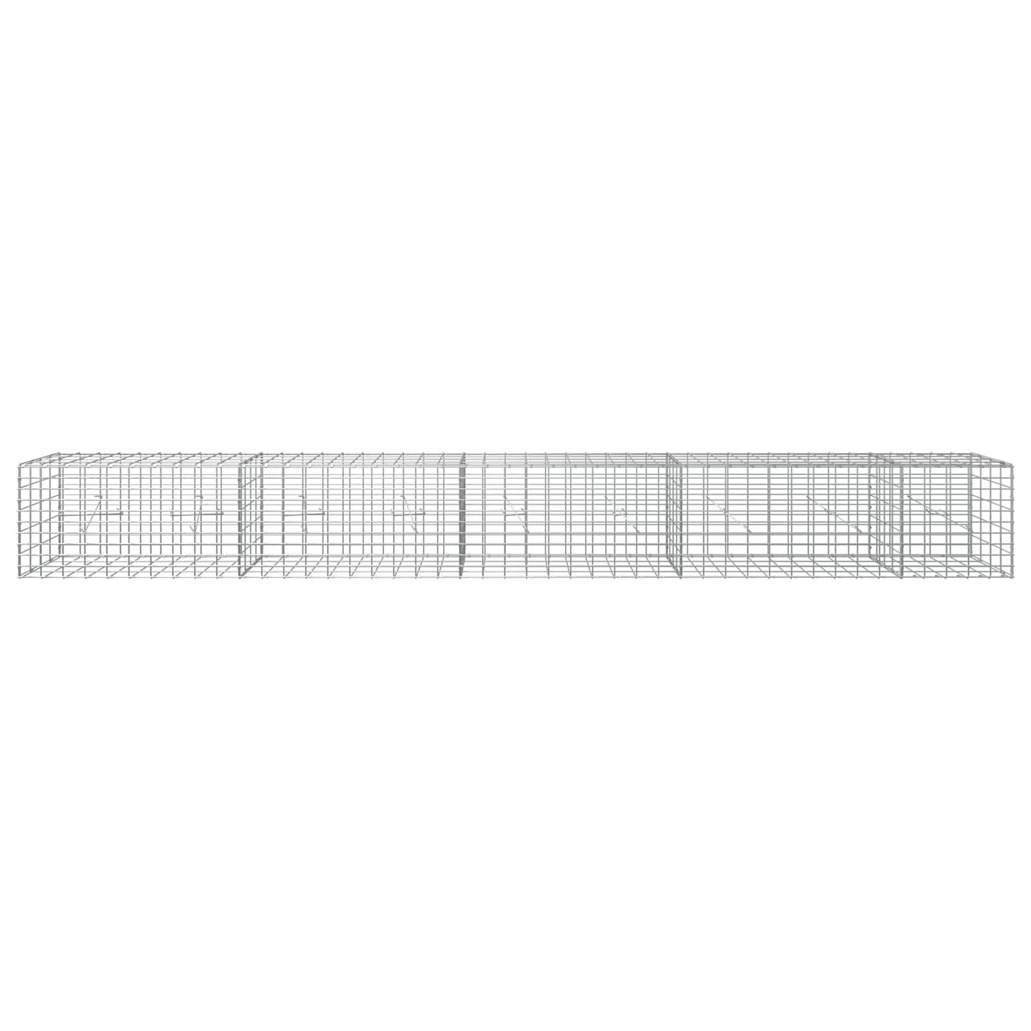 vidaXL Γκαμπιόν με σύρμα 5 mm και πλέγμα 5x10 cm 450x20x50 εκ