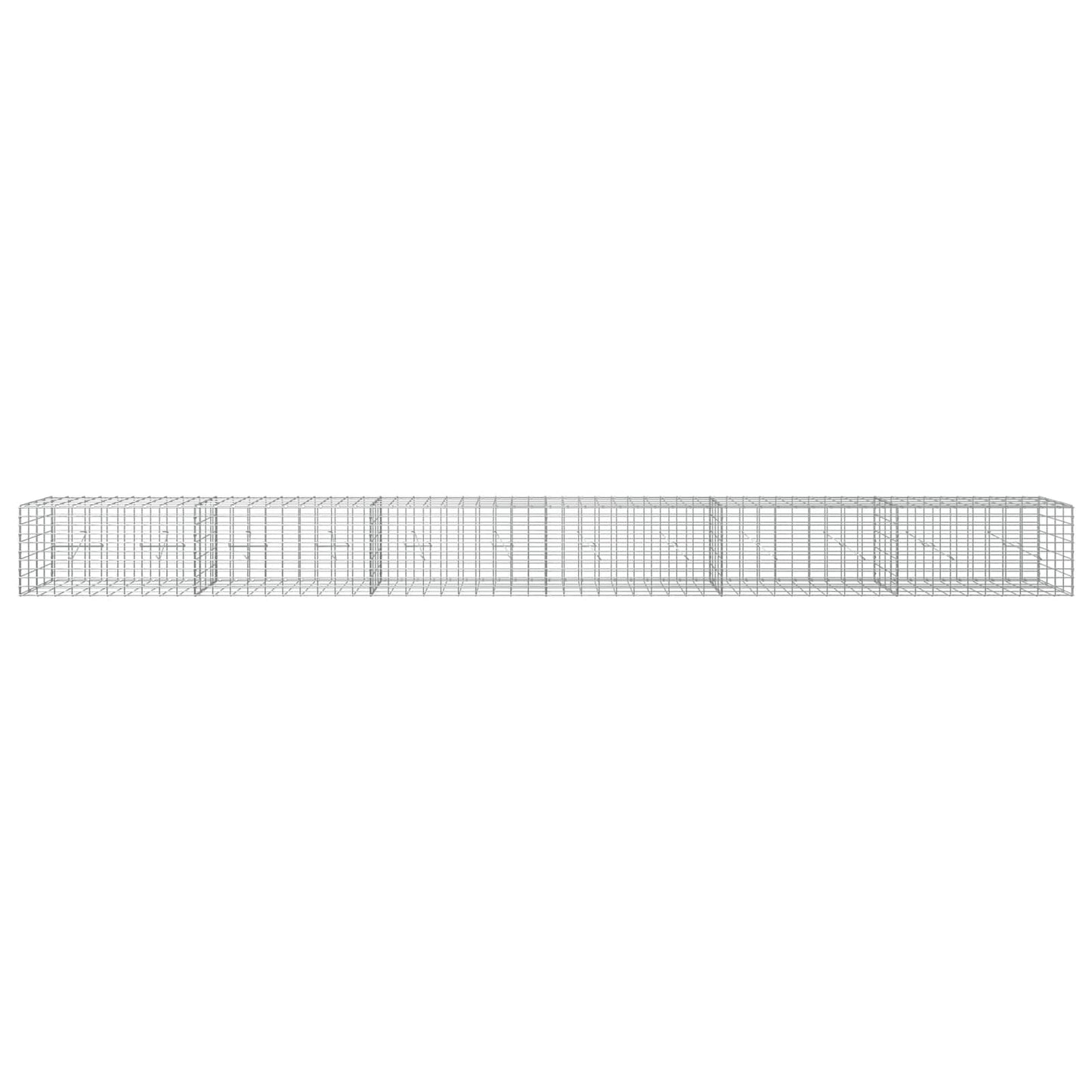 vidaXL Γκαμπιόν με σύρμα 5 mm και πλέγμα 5x10 cm 600x20x50 εκ