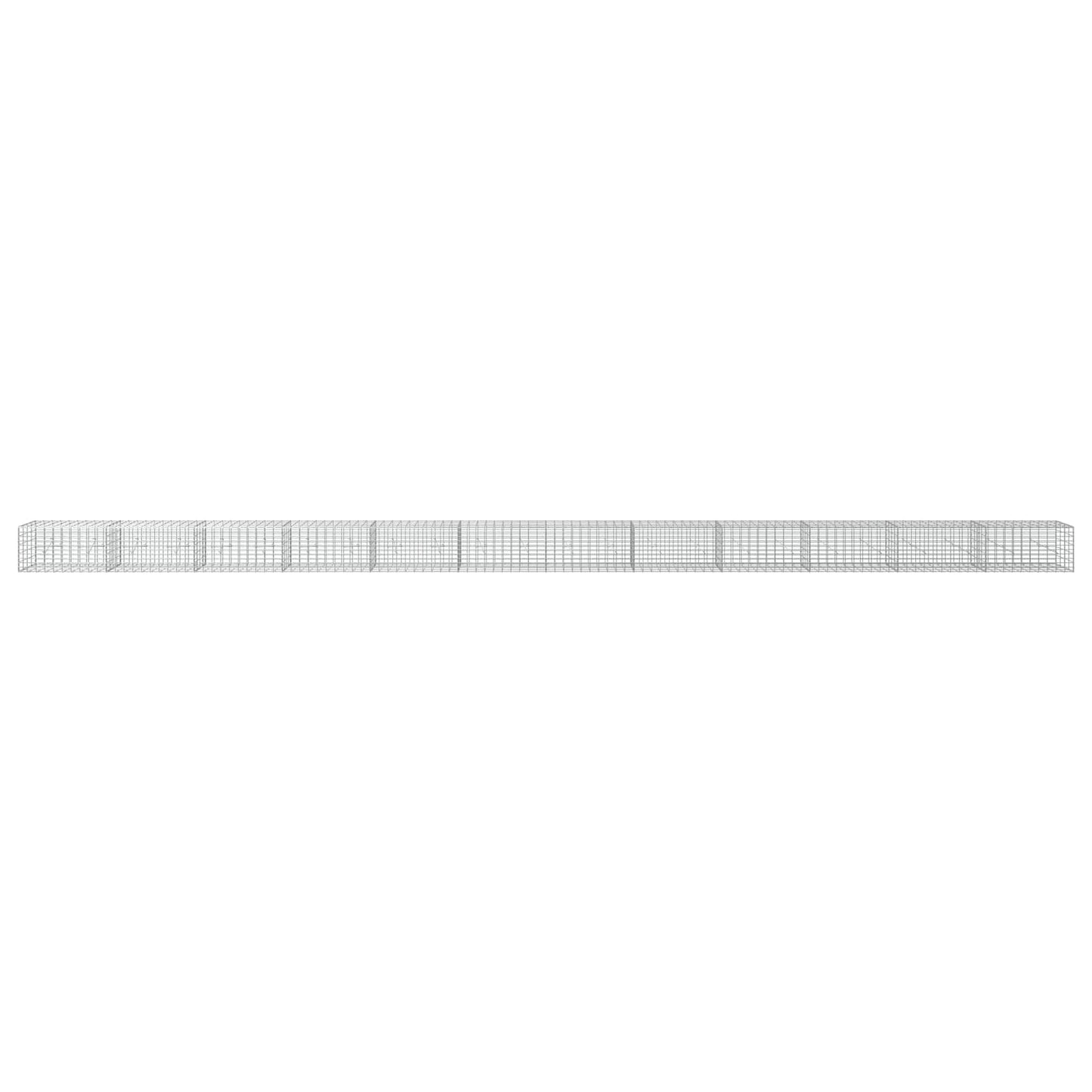 vidaXL Γκαμπιόν με σύρμα 5 mm και πλέγμα 5x10 cm 1200x20x50 εκ