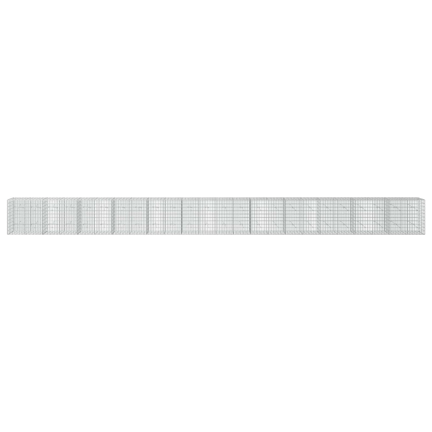 vidaXL Γκαμπιόν με σύρμα 5 mm και πλέγμα 5x10 cm 1200x20x100 εκ