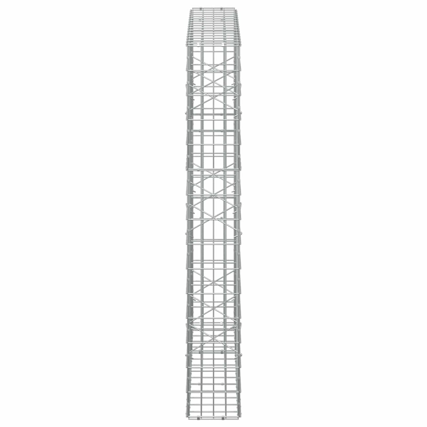 vidaXL Γκαμπιόν με σύρμα 5 mm και πλέγμα 5x10 cm 150x20x150 εκ
