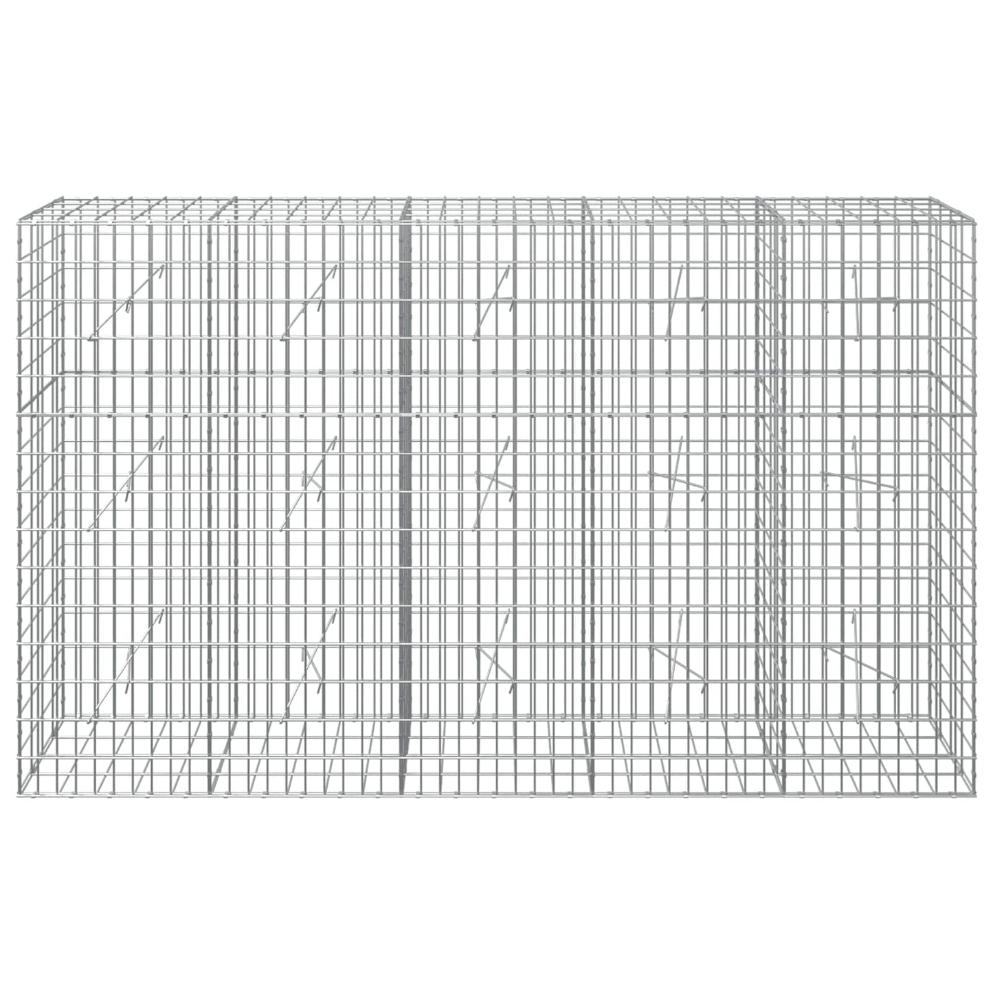 vidaXL Γκαμπιόν με σύρμα 5 mm και πλέγμα 5x10 cm 250x20x150 εκ.