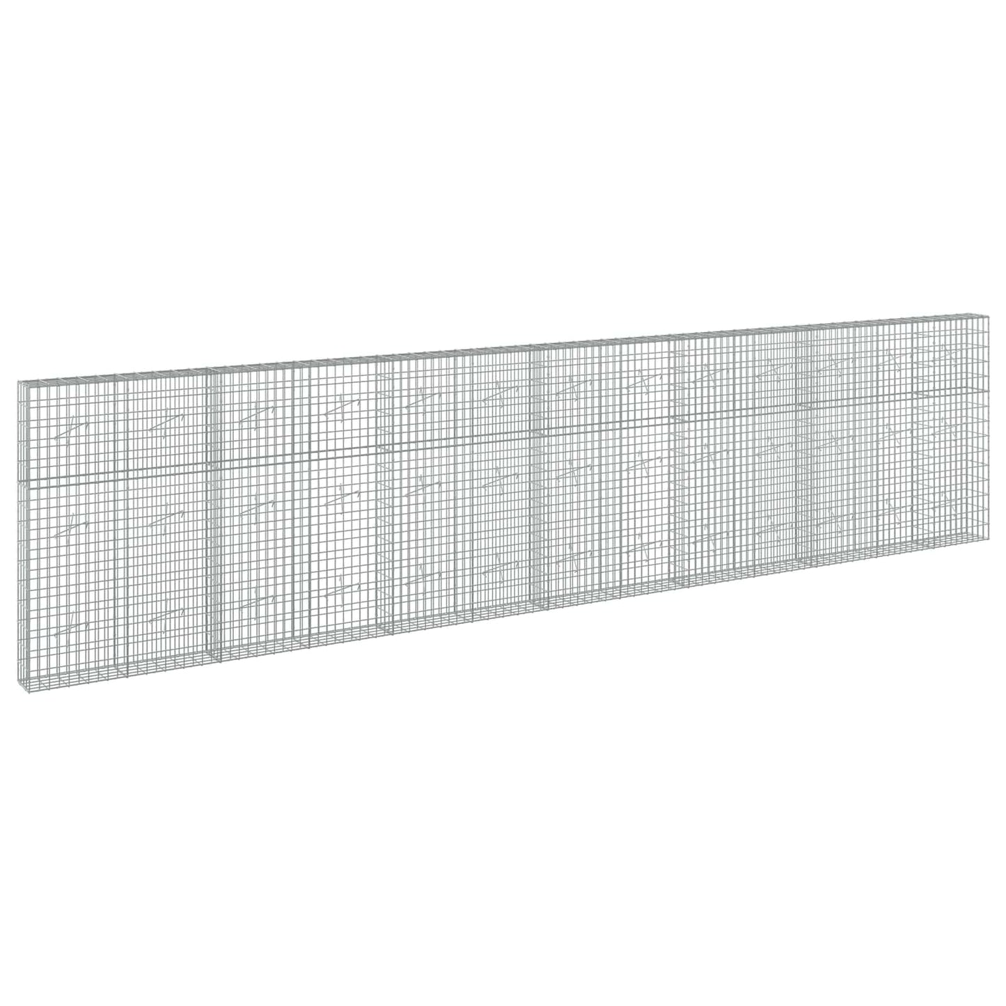 vidaXL Γκαμπιόν με σύρμα 5 mm και πλέγμα 5x10 cm 650x20x150 εκ