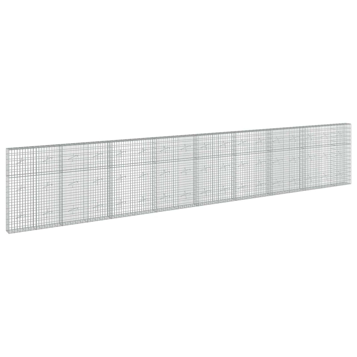 vidaXL Γκαμπιόν με σύρμα 5 mm και πλέγμα 5x10 cm 850x20x150 εκ