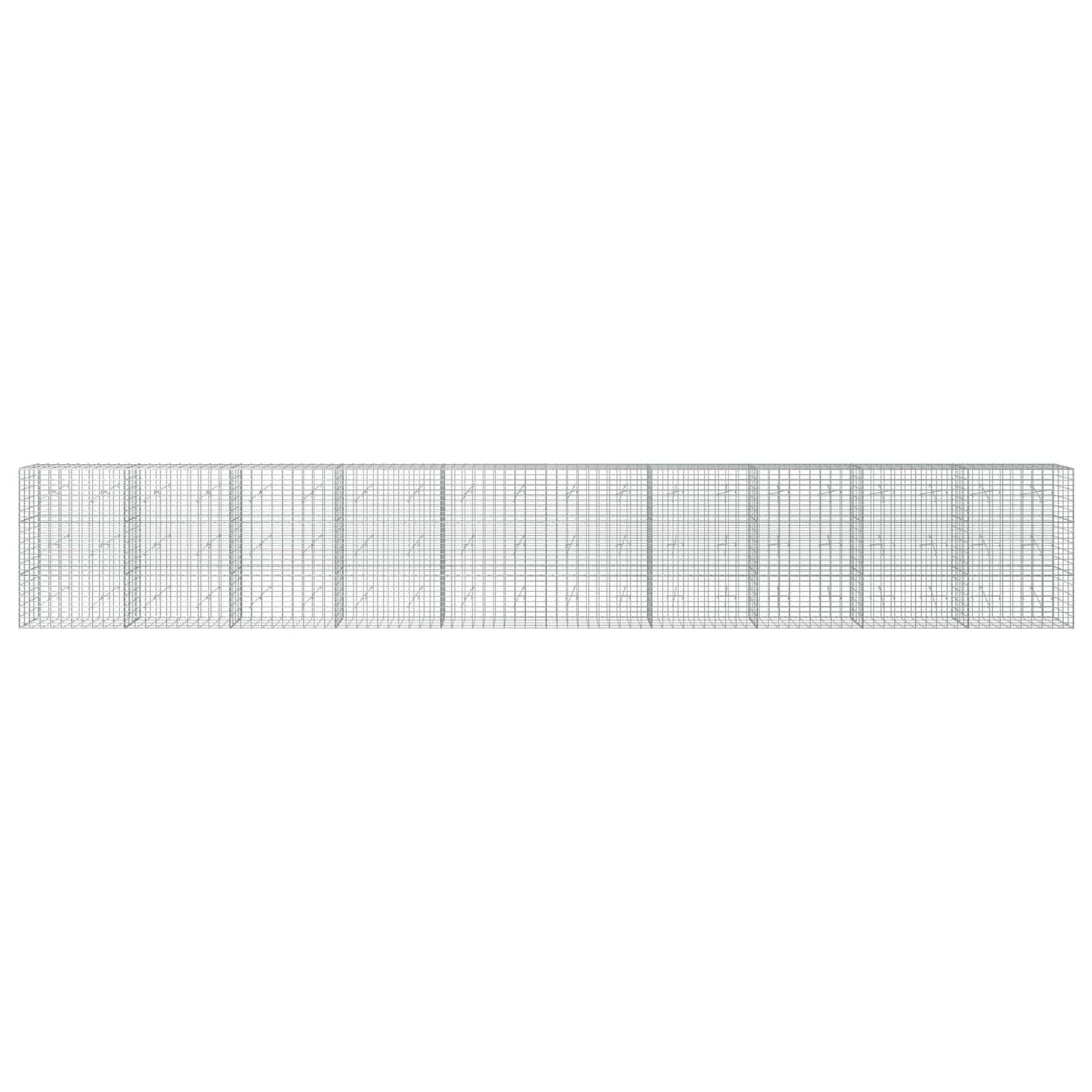 vidaXL Γκαμπιόν με σύρμα 5 mm και πλέγμα 5x10 cm 1000x20x150 εκ