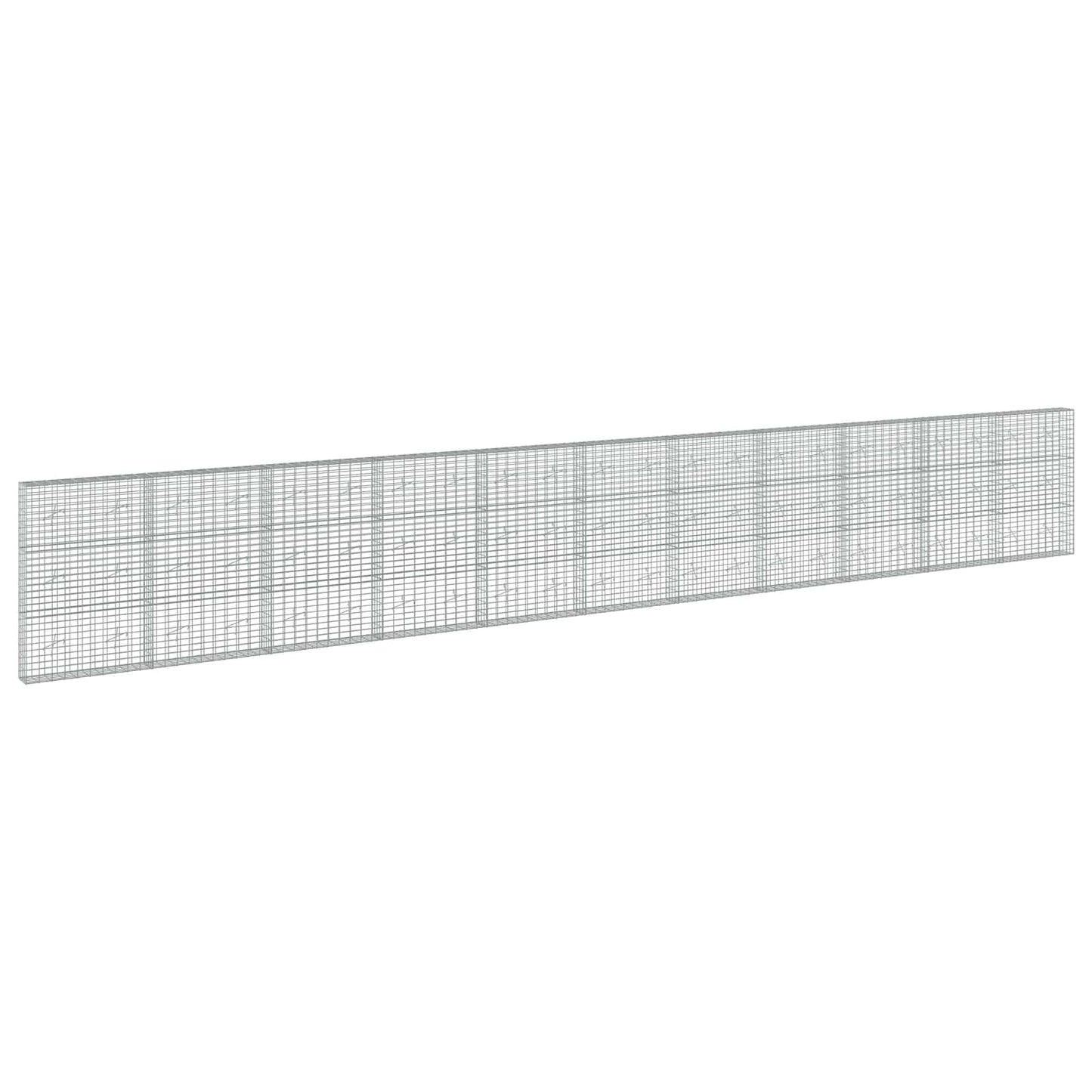 vidaXL Γκαμπιόν με σύρμα 5 mm και πλέγμα 5x10 cm 1100x20x150 εκ