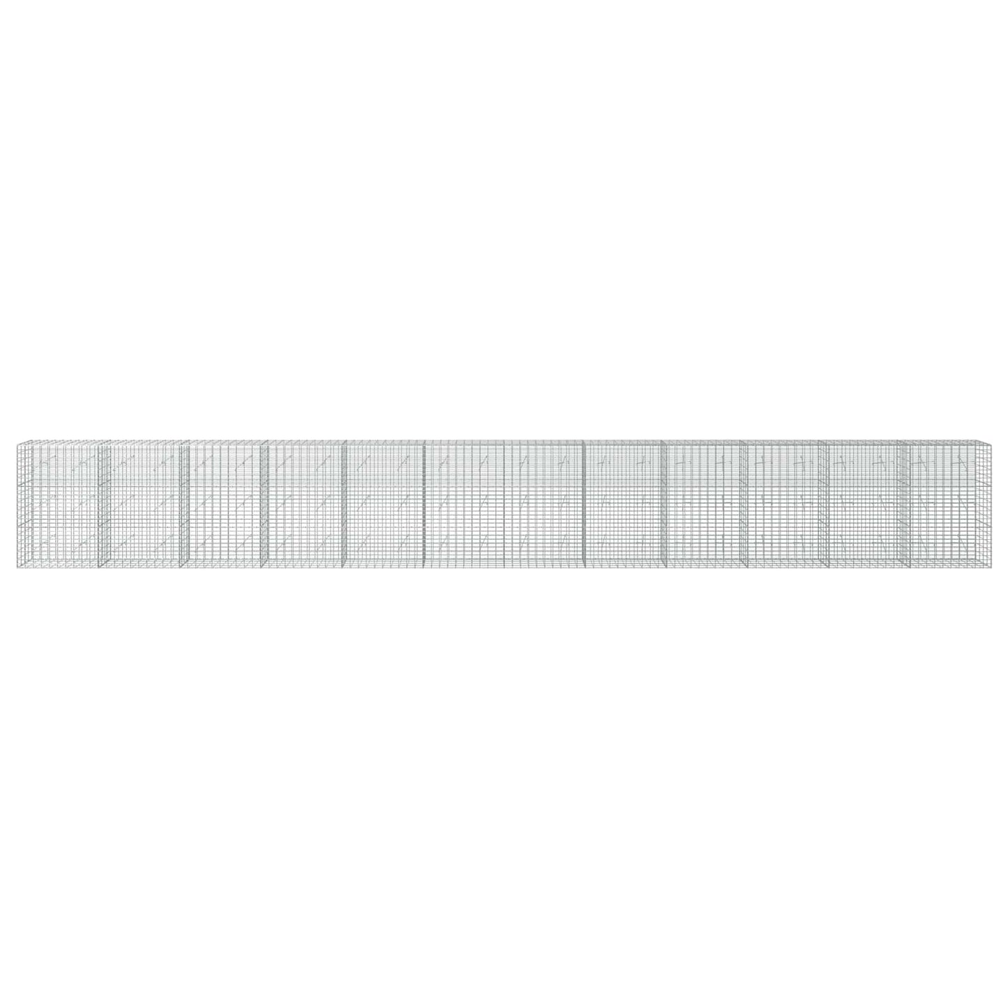 vidaXL Γκαμπιόν με σύρμα 5 mm και πλέγμα 5x10 cm 1200x20x150 εκ