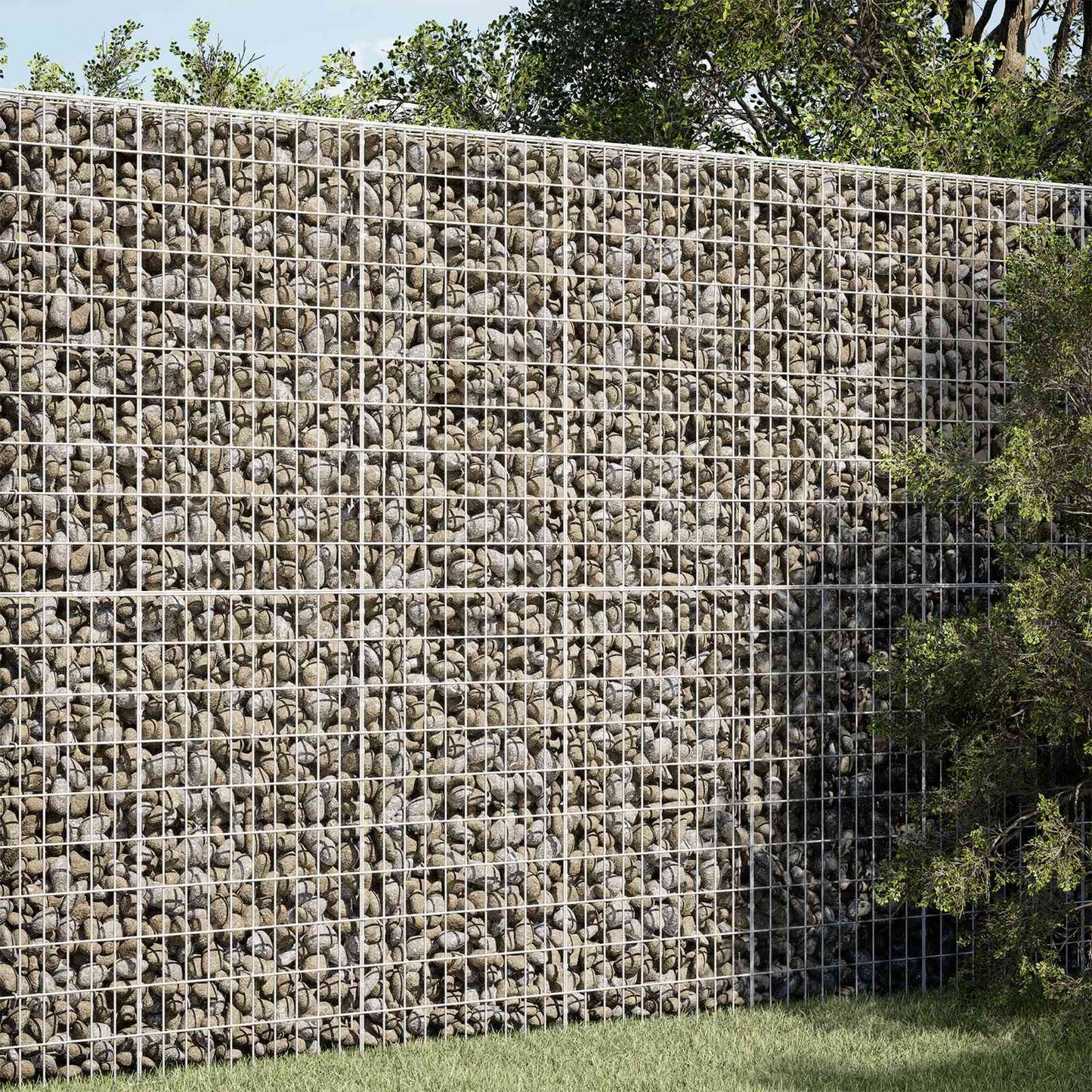 vidaXL Γκαμπιόν με σύρμα 5 mm και πλέγμα 5x10 cm 100x20x200 εκ