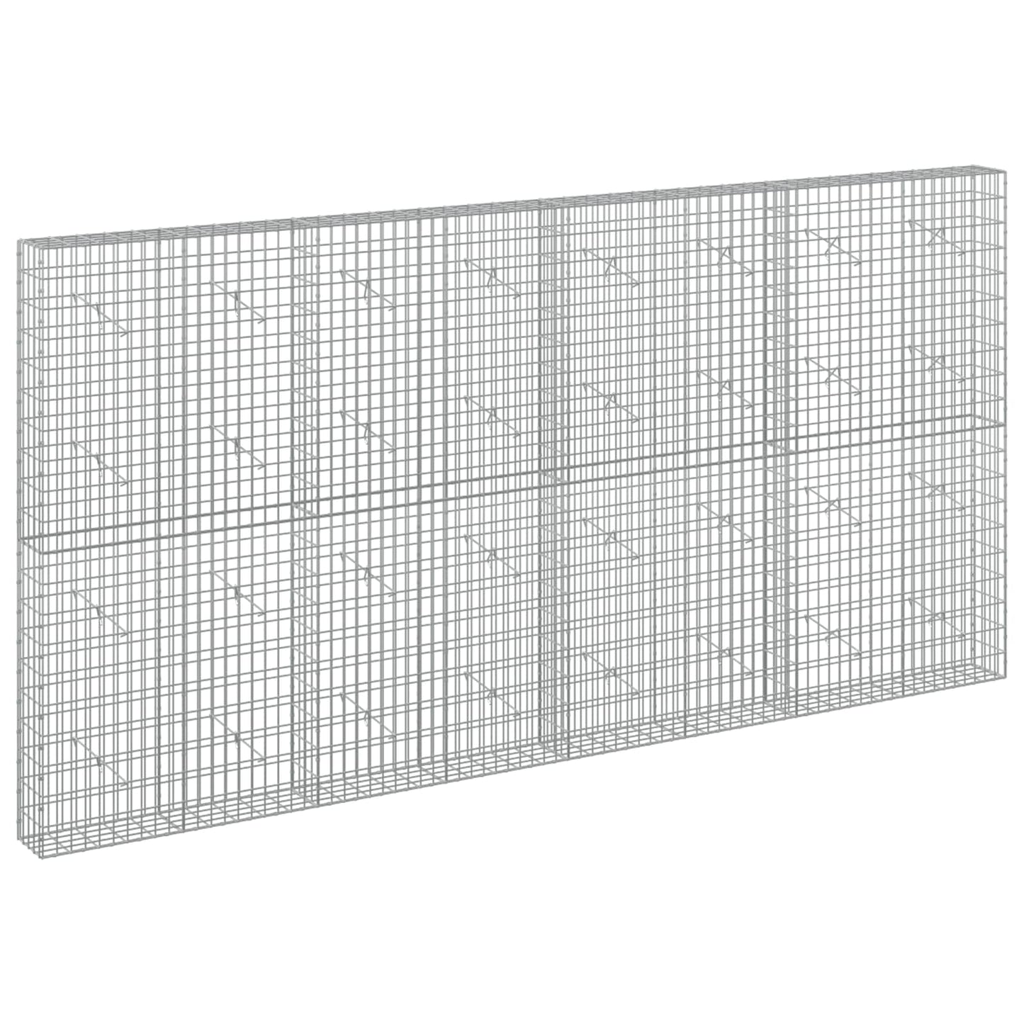vidaXL Γκαμπιόν με σύρμα 5 mm και πλέγμα 5x10 cm 400x20x200 εκ