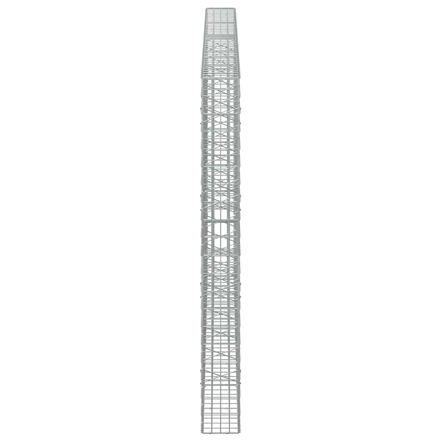 vidaXL Γκαμπιόν με σύρμα 5 mm και πλέγμα 5x10 cm 400x20x200 εκ