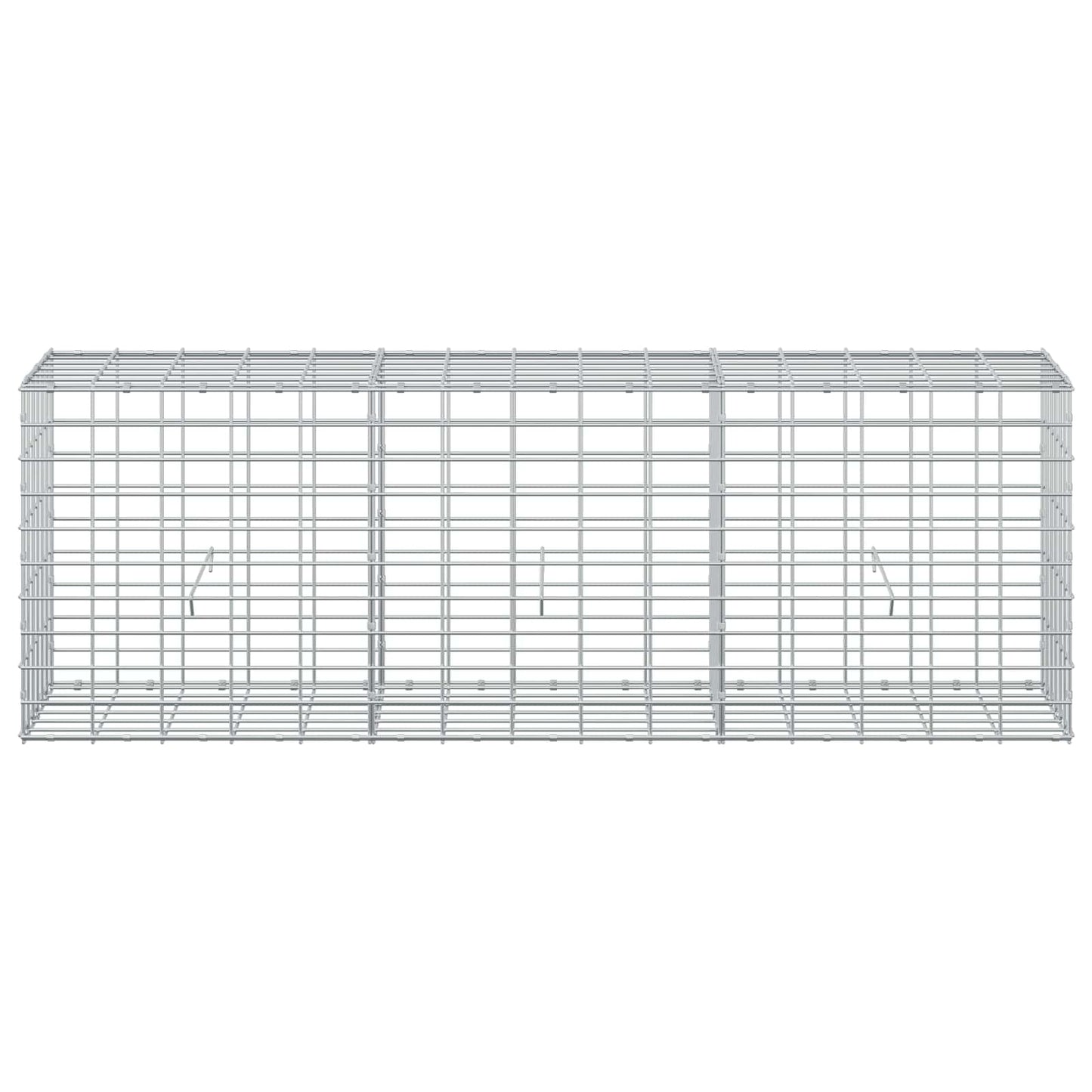vidaXL Γκαμπιόν με σύρμα 5 mm και πλέγμα 5x10 cm 150x30x50 εκ