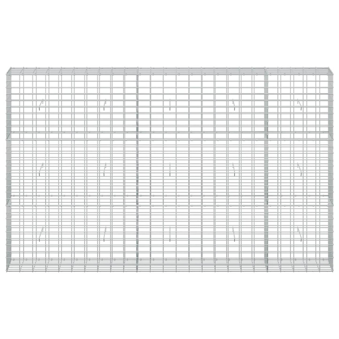 vidaXL Γκαμπιόν με σύρμα 5 mm και πλέγμα 5x10 cm 250x30x150 εκ