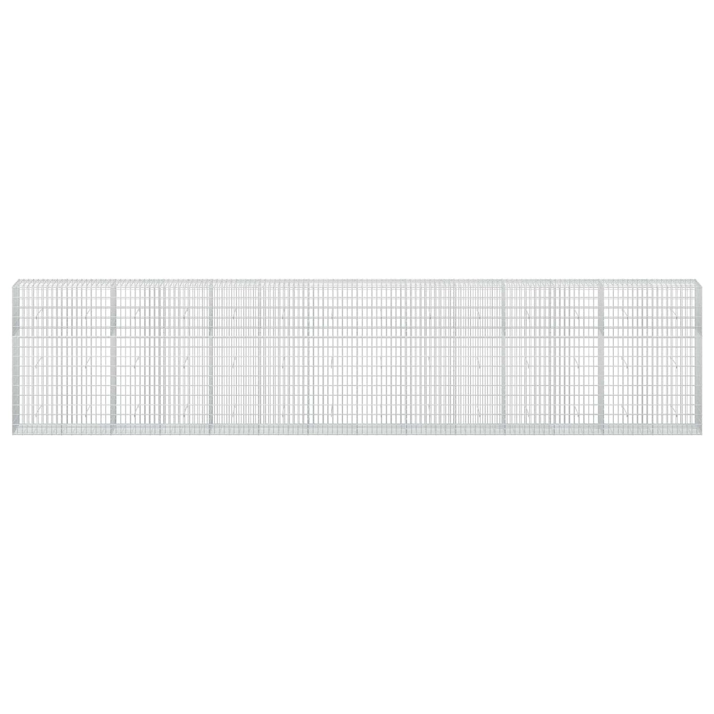 vidaXL Γκαμπιόν με σύρμα 5 mm και πλέγμα 5x10 cm 700x50x150 εκ.
