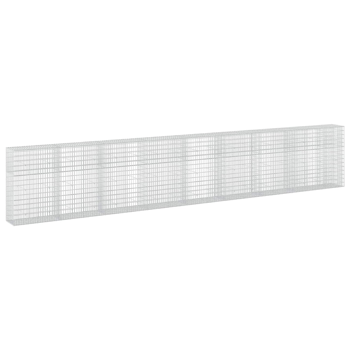 vidaXL Γκαμπιόν με σύρμα 5 mm και πλέγμα 5x10 cm 850x50x150 εκ
