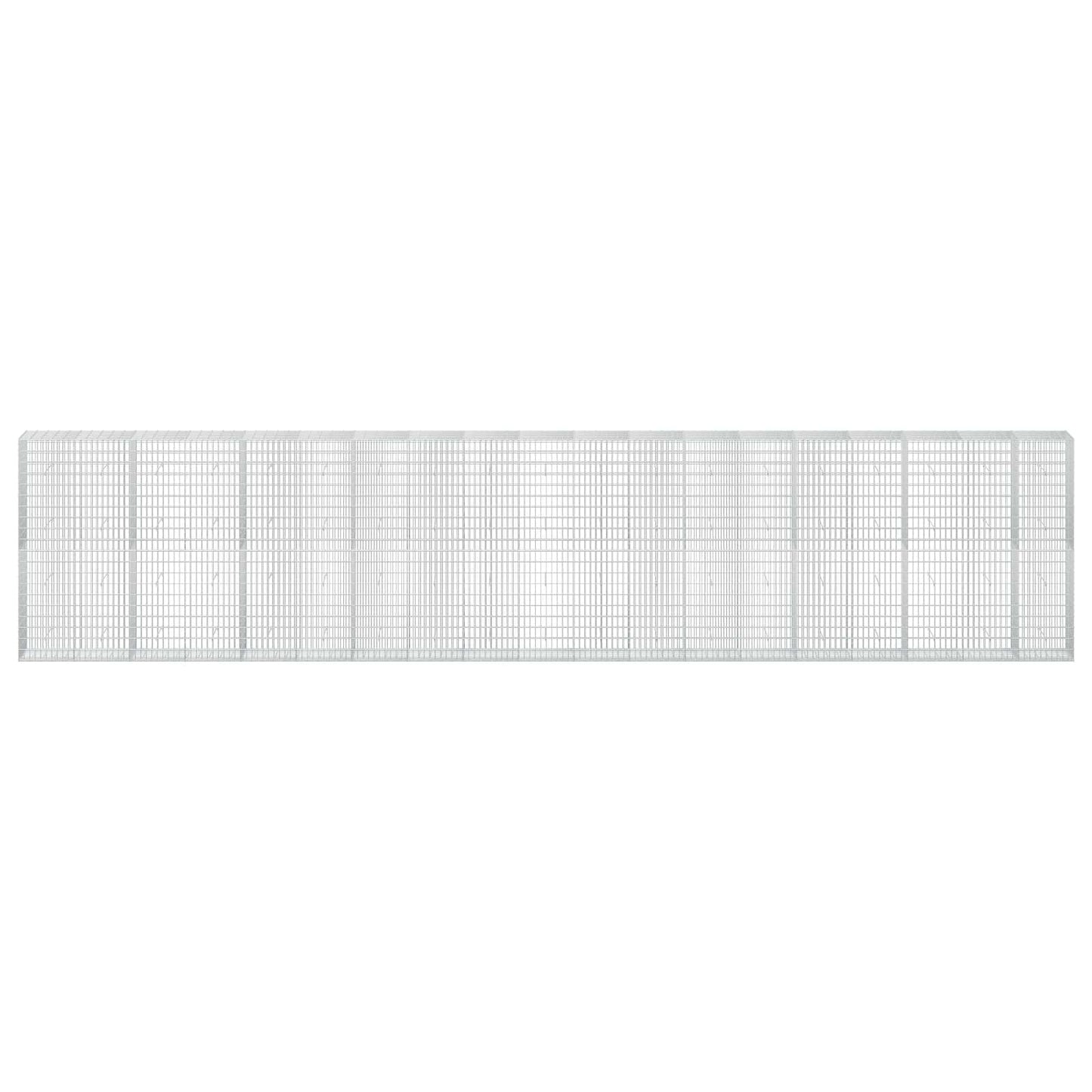 vidaXL Γκαμπιόν με σύρμα 5 mm και πλέγμα 5x10 cm 950x50x200 εκ