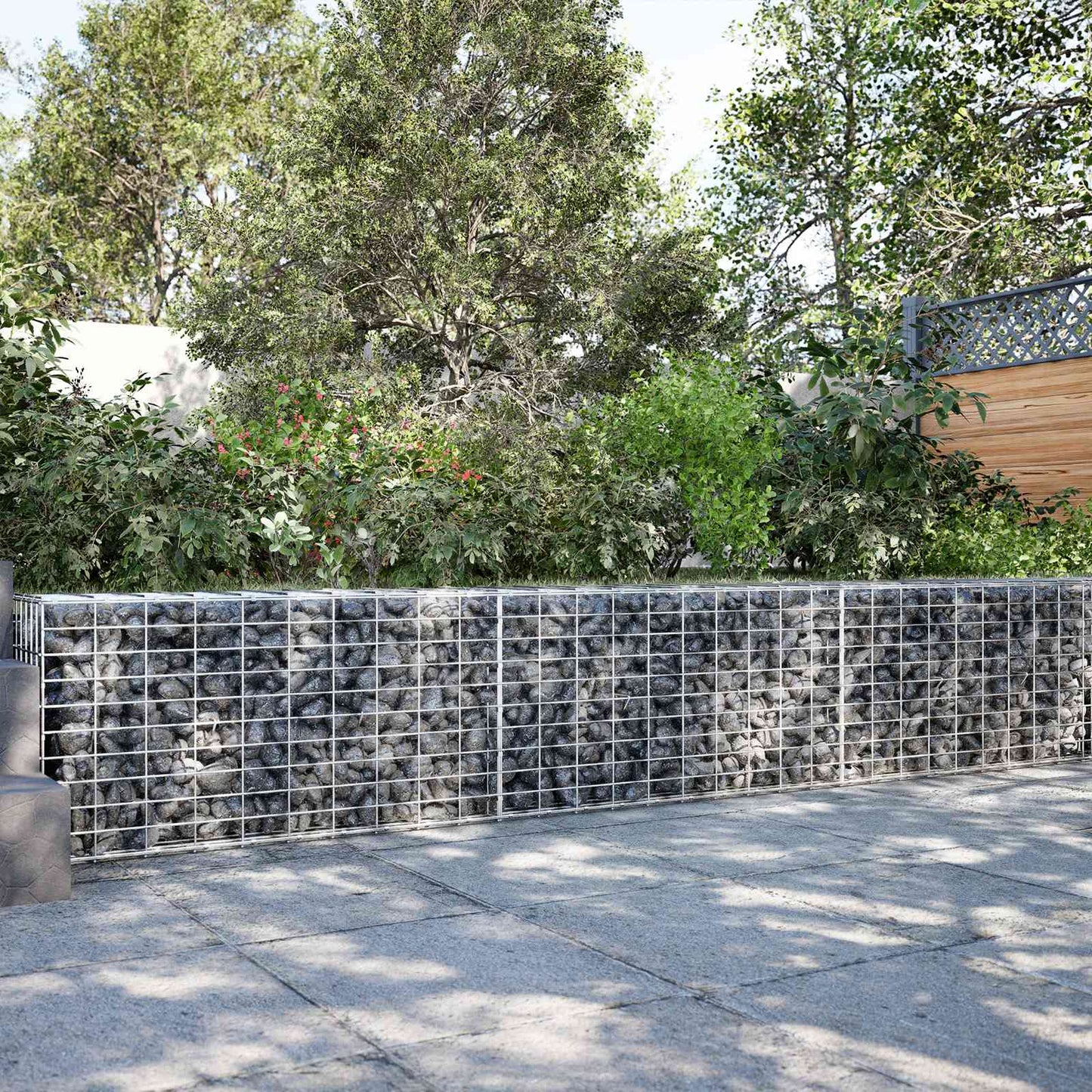 vidaXL Γκαμπιόν με σύρμα 5 mm και πλέγμα 5x10 cm 250x100x50 εκ.