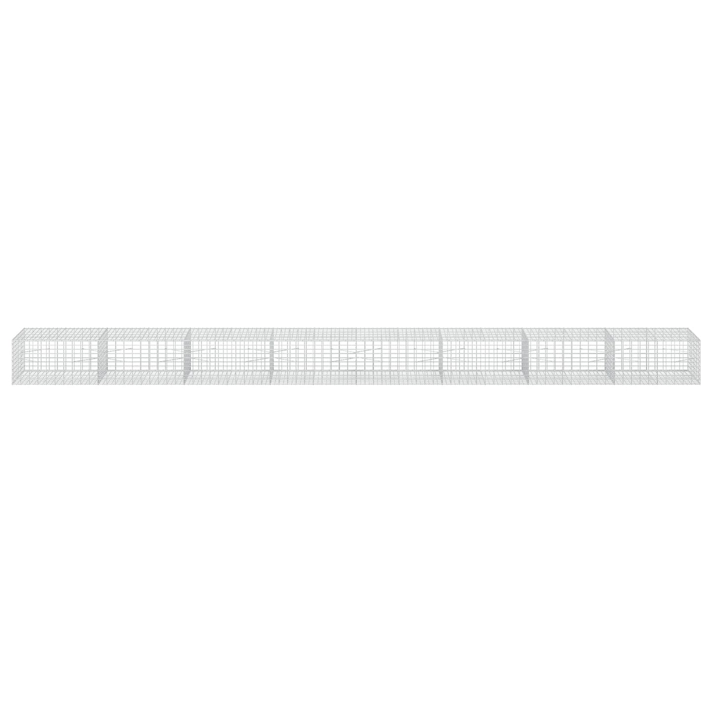 vidaXL Γκαμπιόν με σύρμα 5 mm και πλέγμα 5x10 cm 800x100x50 εκ.