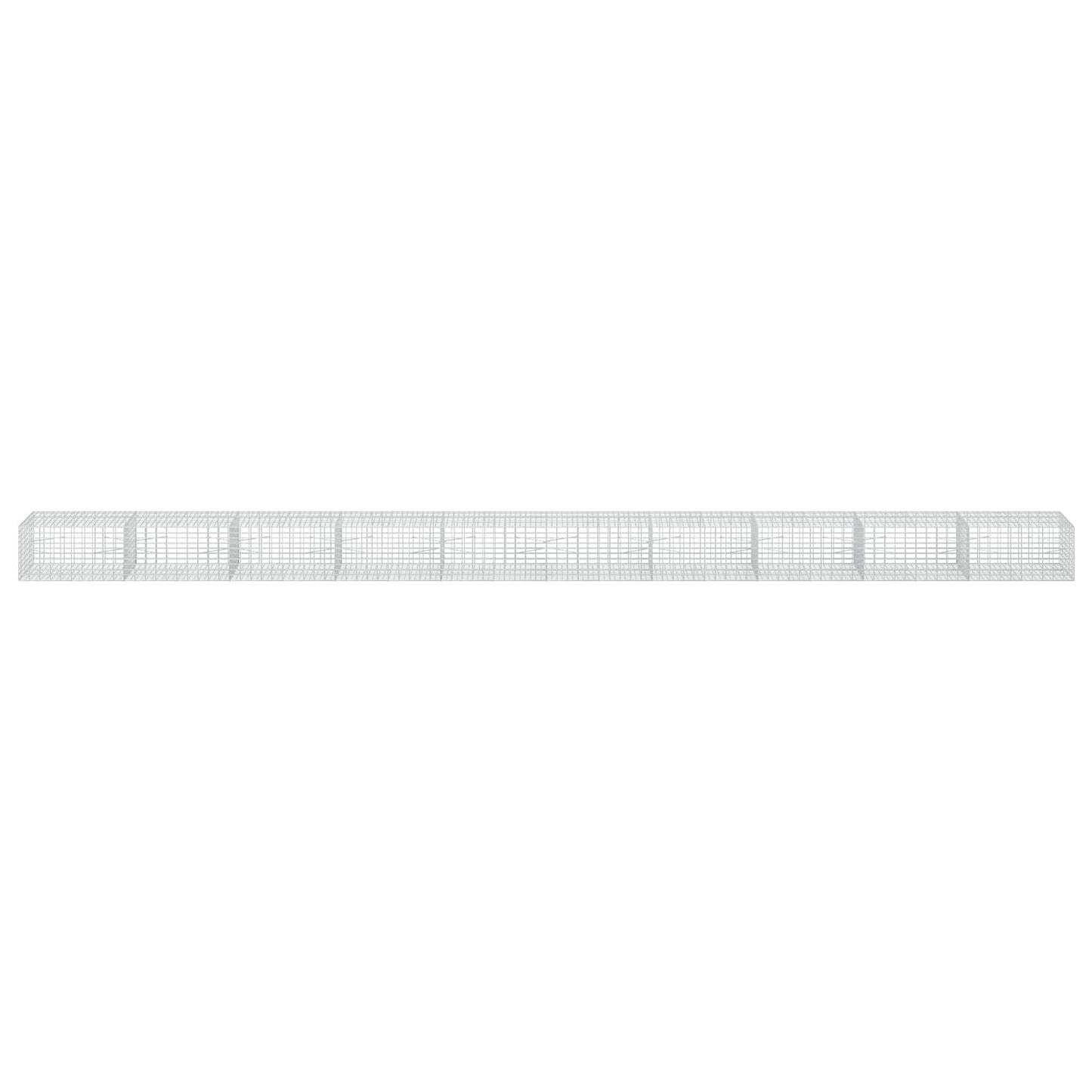 vidaXL Γκαμπιόν με σύρμα 5 mm και πλέγμα 5x10 cm 1000x100x50 εκ