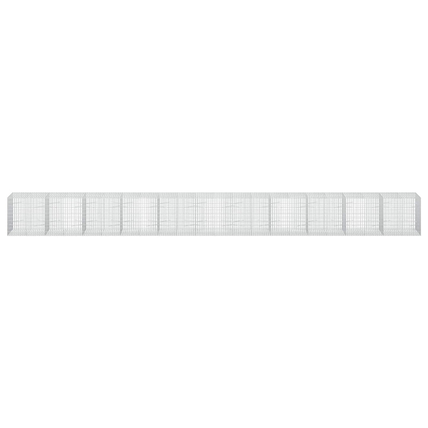vidaXL Γκαμπιόν με σύρμα 5 mm και πλέγμα 5x10 cm 1100x100x100 εκ
