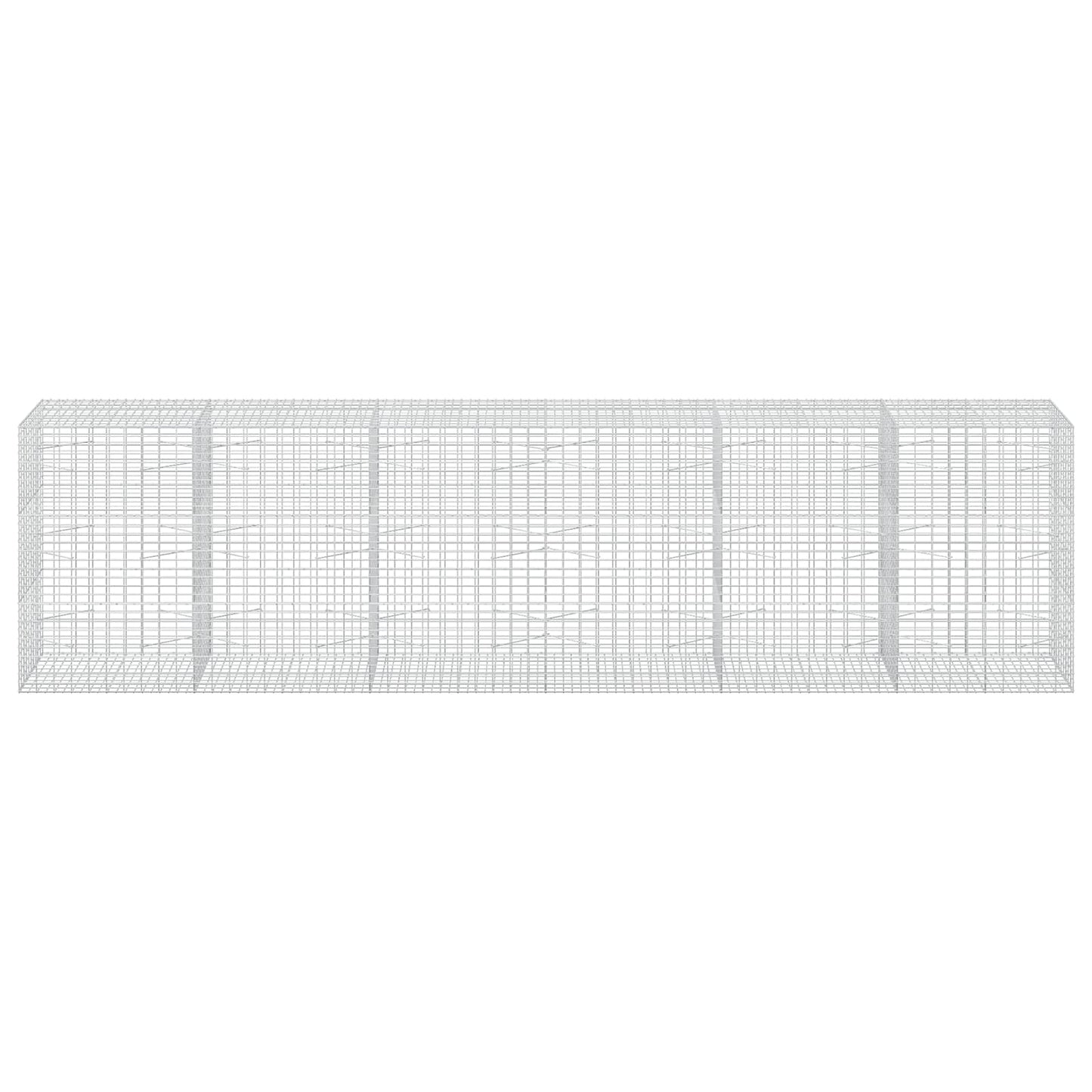 vidaXL Γκαμπιόν με σύρμα 5 mm και πλέγμα 5x10 cm 600x100x150 εκ