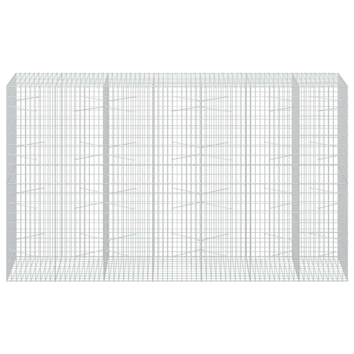 vidaXL Γκαμπιόν με σύρμα 5 mm και πλέγμα 5x10 cm 350x100x200 εκ.