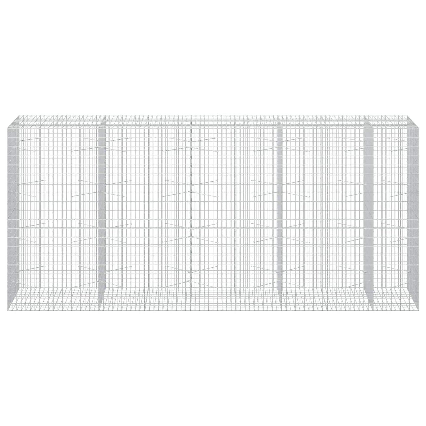 vidaXL Γκαμπιόν με σύρμα 5 mm και πλέγμα 5x10 cm 450x100x200 εκ