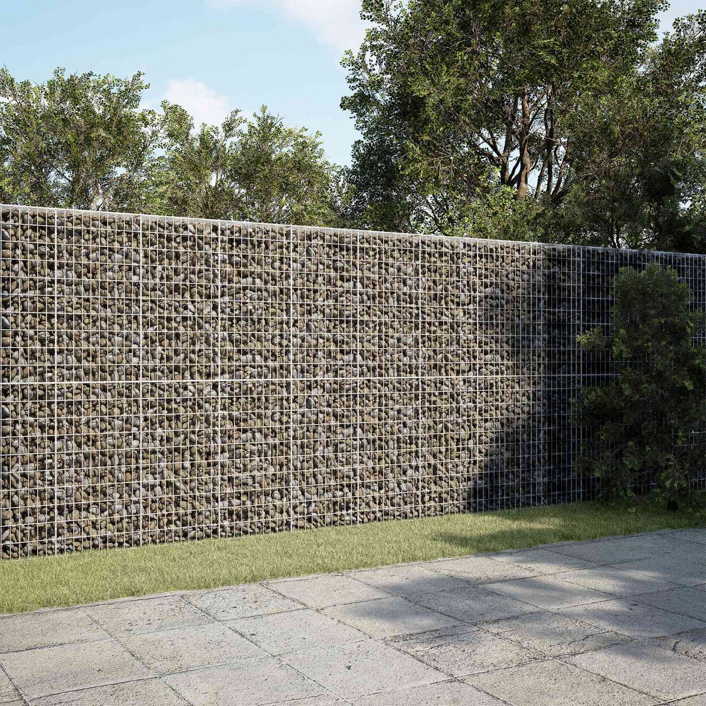vidaXL Γκαμπιόν με σύρμα 5 mm και πλέγμα 5x10 cm 1100x100x200 εκ