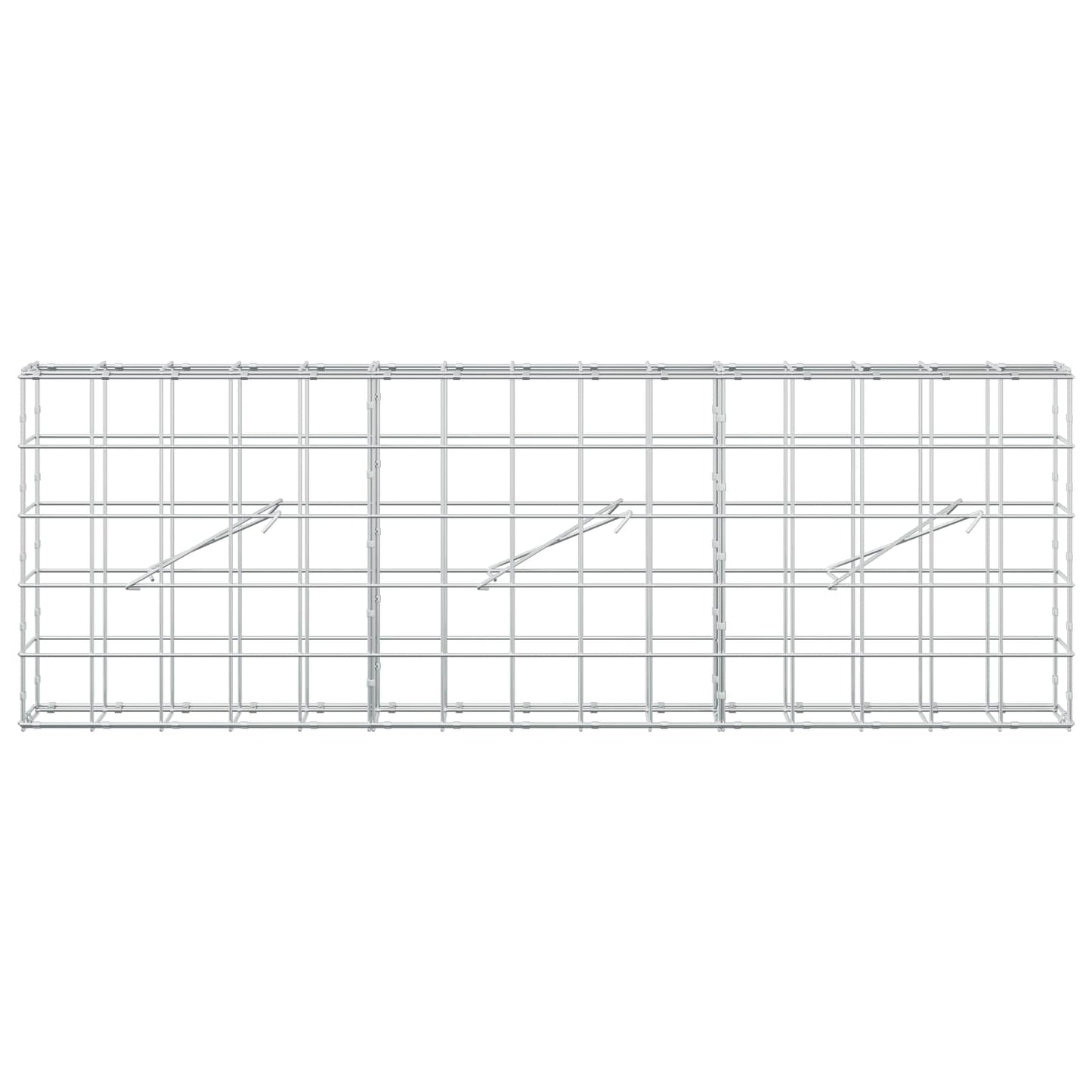vidaXL Γκαμπιόν με σύρμα 5 mm και πλέγμα 10x10 cm 150x10x50 εκ