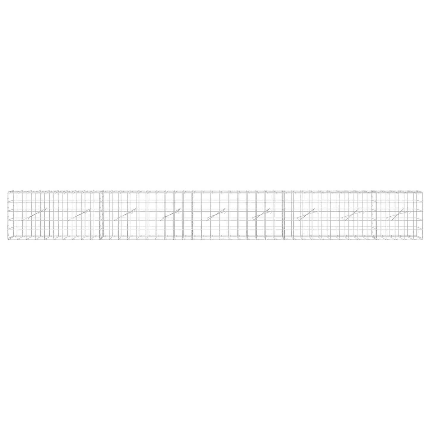 vidaXL Γκαμπιόν με σύρμα 5 mm και πλέγμα 10x10 cm 450x10x50 εκ