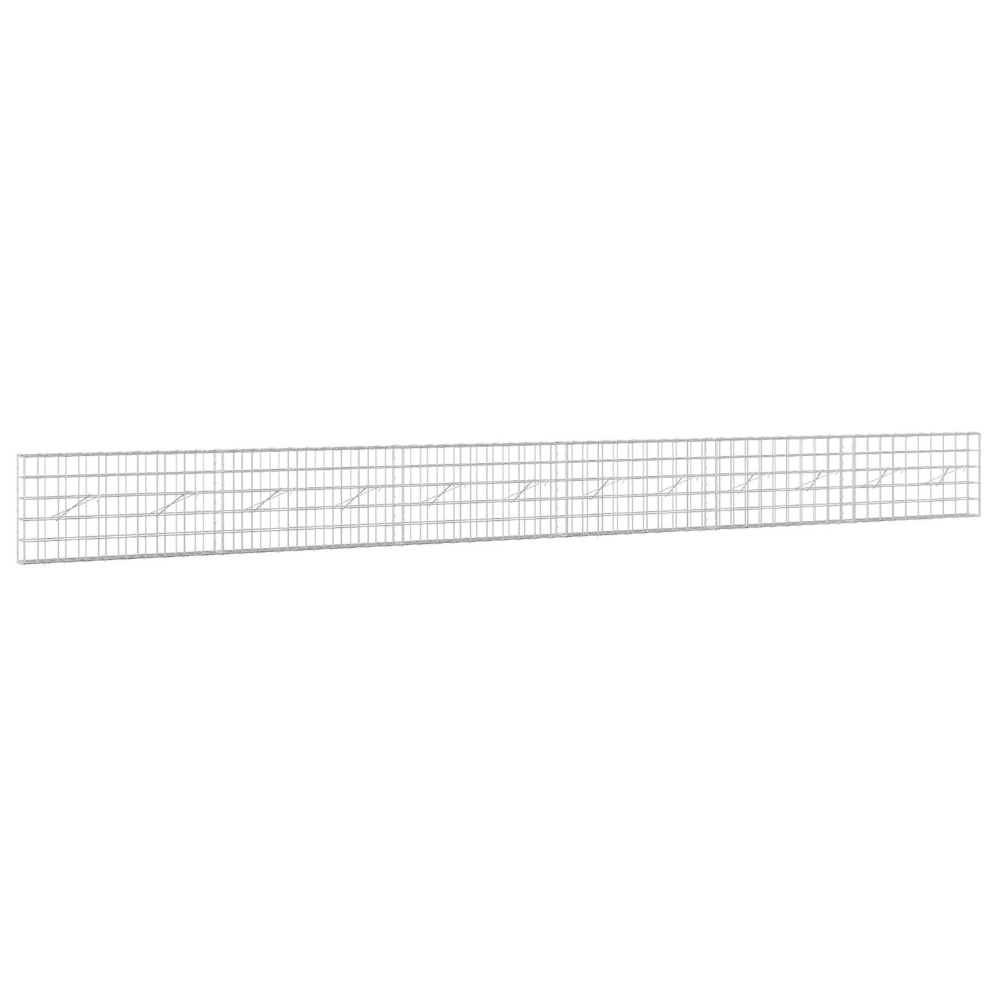 vidaXL Γκαμπιόν με σύρμα 5 mm και πλέγμα 10x10 cm 600x10x50 εκ