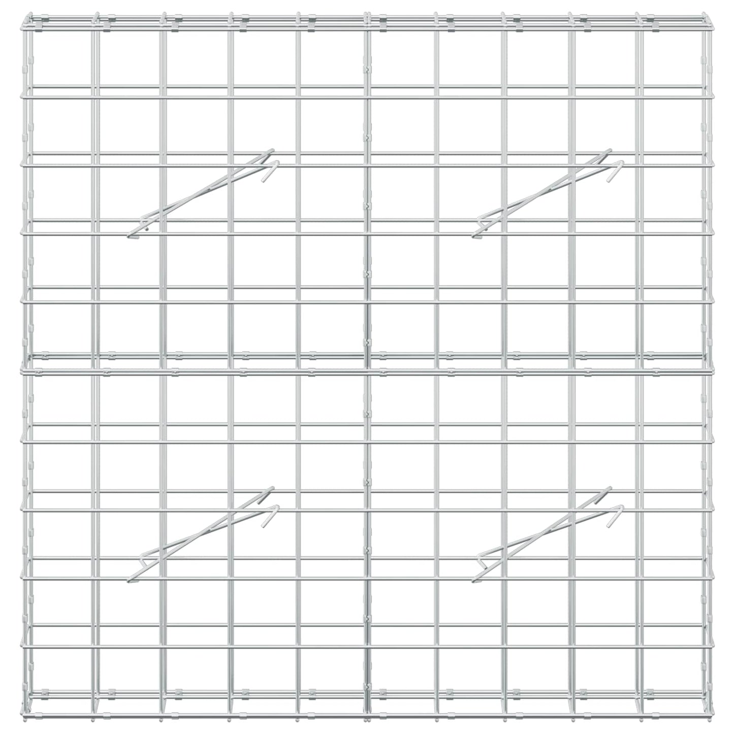 vidaXL Γκαμπιόν με σύρμα 5 mm και πλέγμα 10x10 cm 100x10x100 εκ.