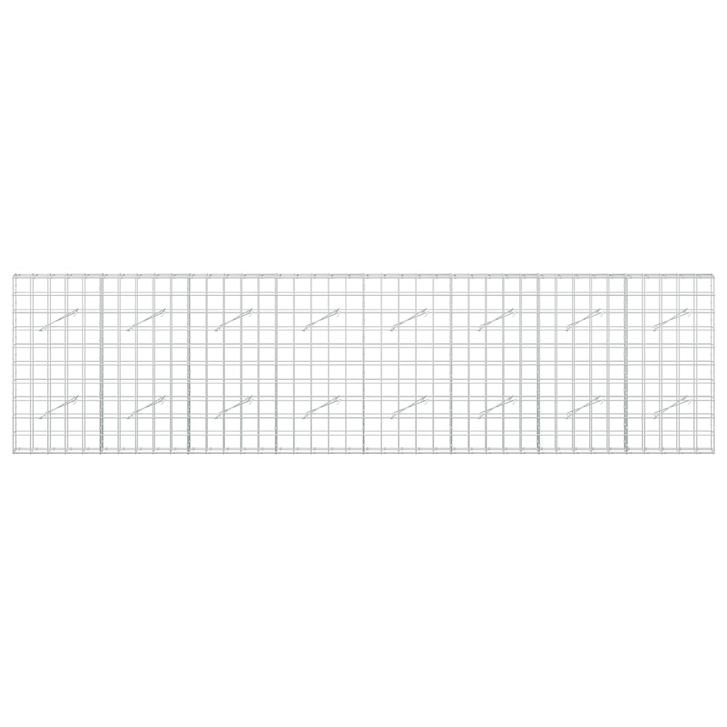 vidaXL Γκαμπιόν με σύρμα 5 mm και πλέγμα 10x10 cm 400x10x100 εκ