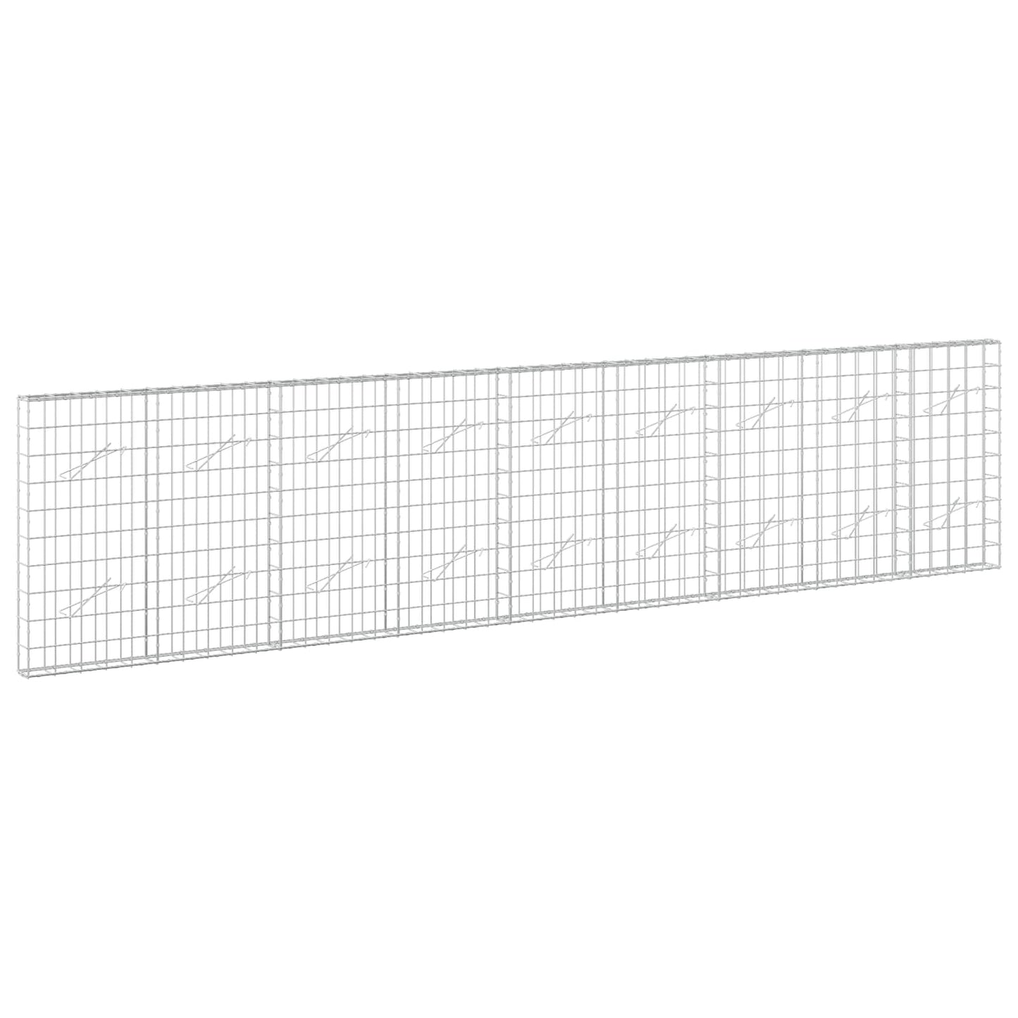 vidaXL Γκαμπιόν με σύρμα 5 mm και πλέγμα 10x10 cm 450x10x100 εκ.