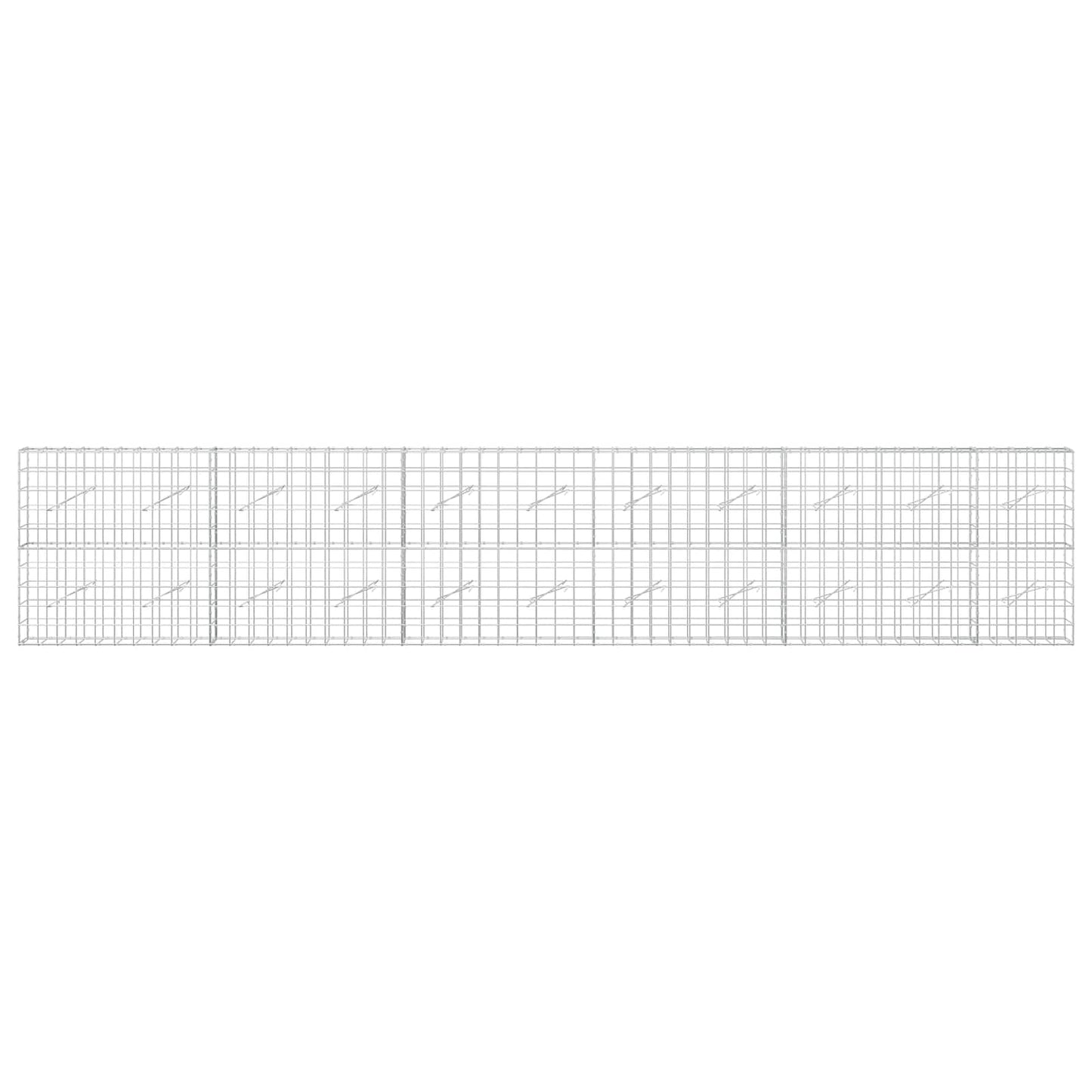 vidaXL Γκαμπιόν με σύρμα 5 mm και πλέγμα 10x10 cm 550x10x100 εκ
