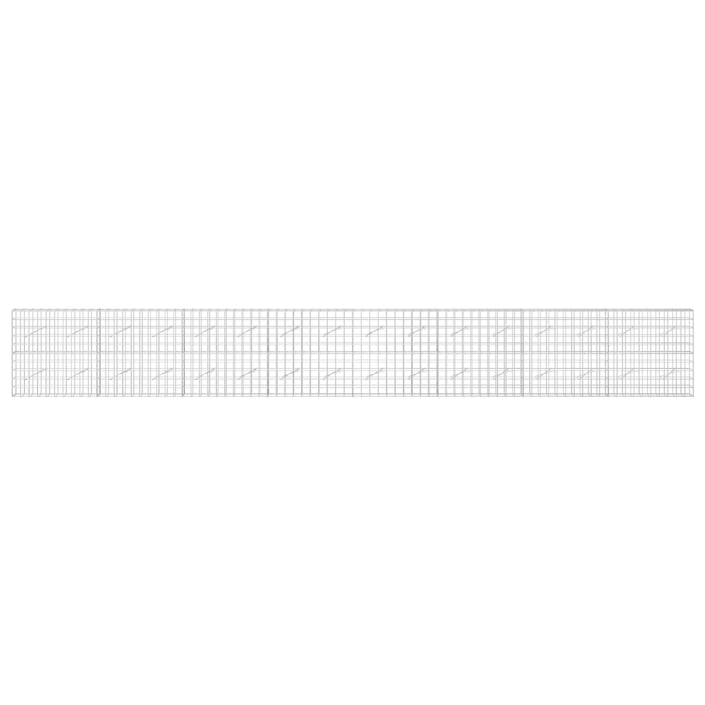 vidaXL Γκαμπιόν με σύρμα 5 mm και πλέγμα 10x10 cm 800x10x100 εκ
